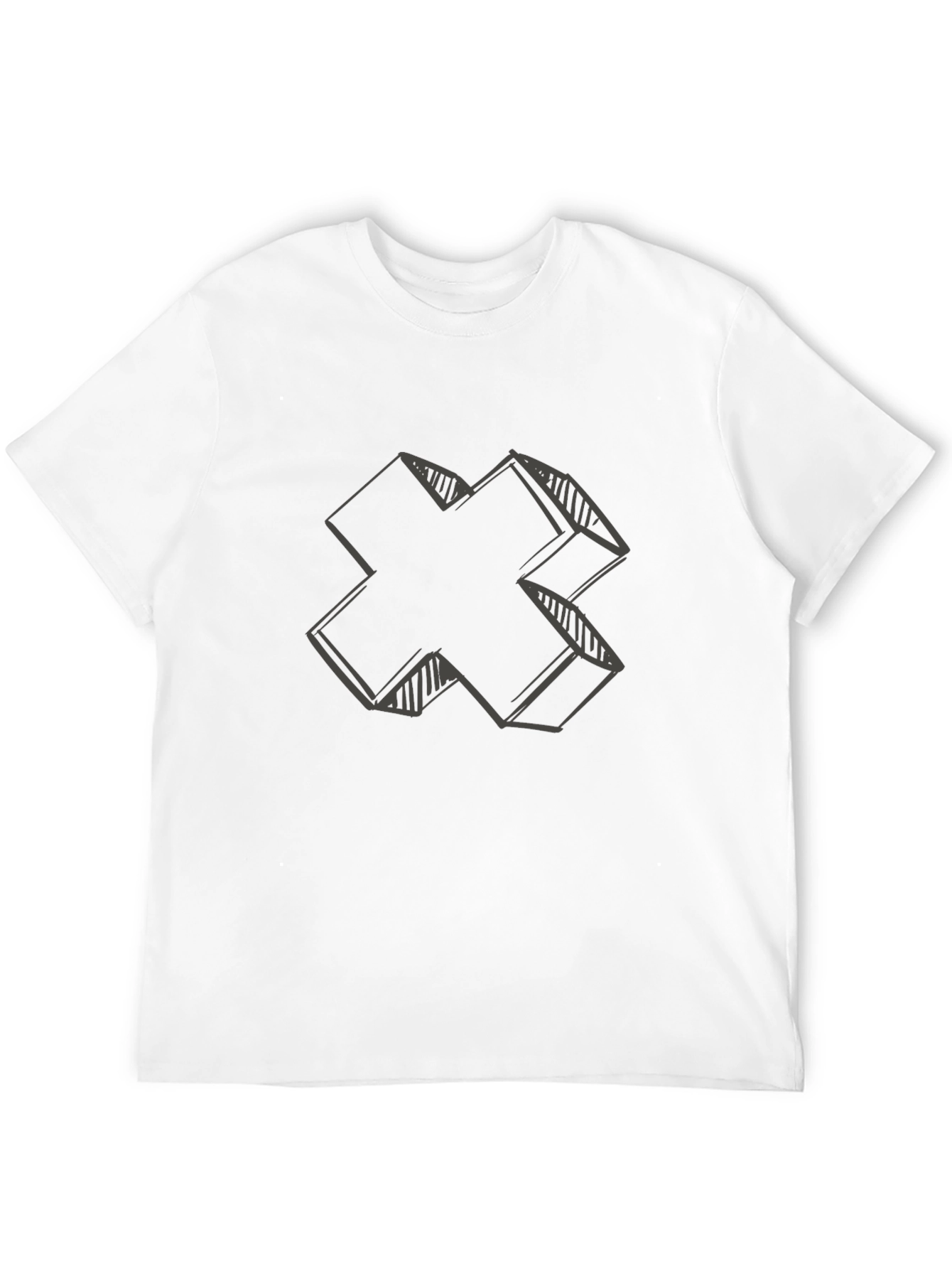 Abstract Cross Graphic Tee