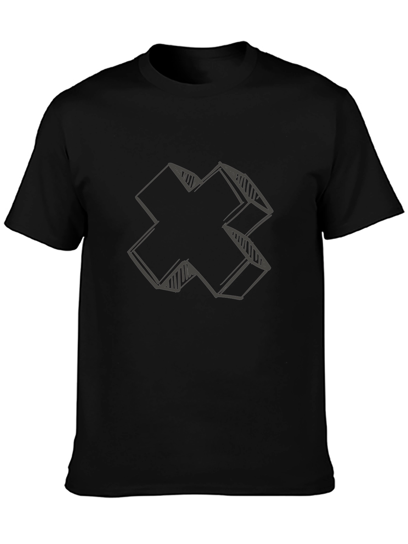 Abstract Cross Graphic Tee