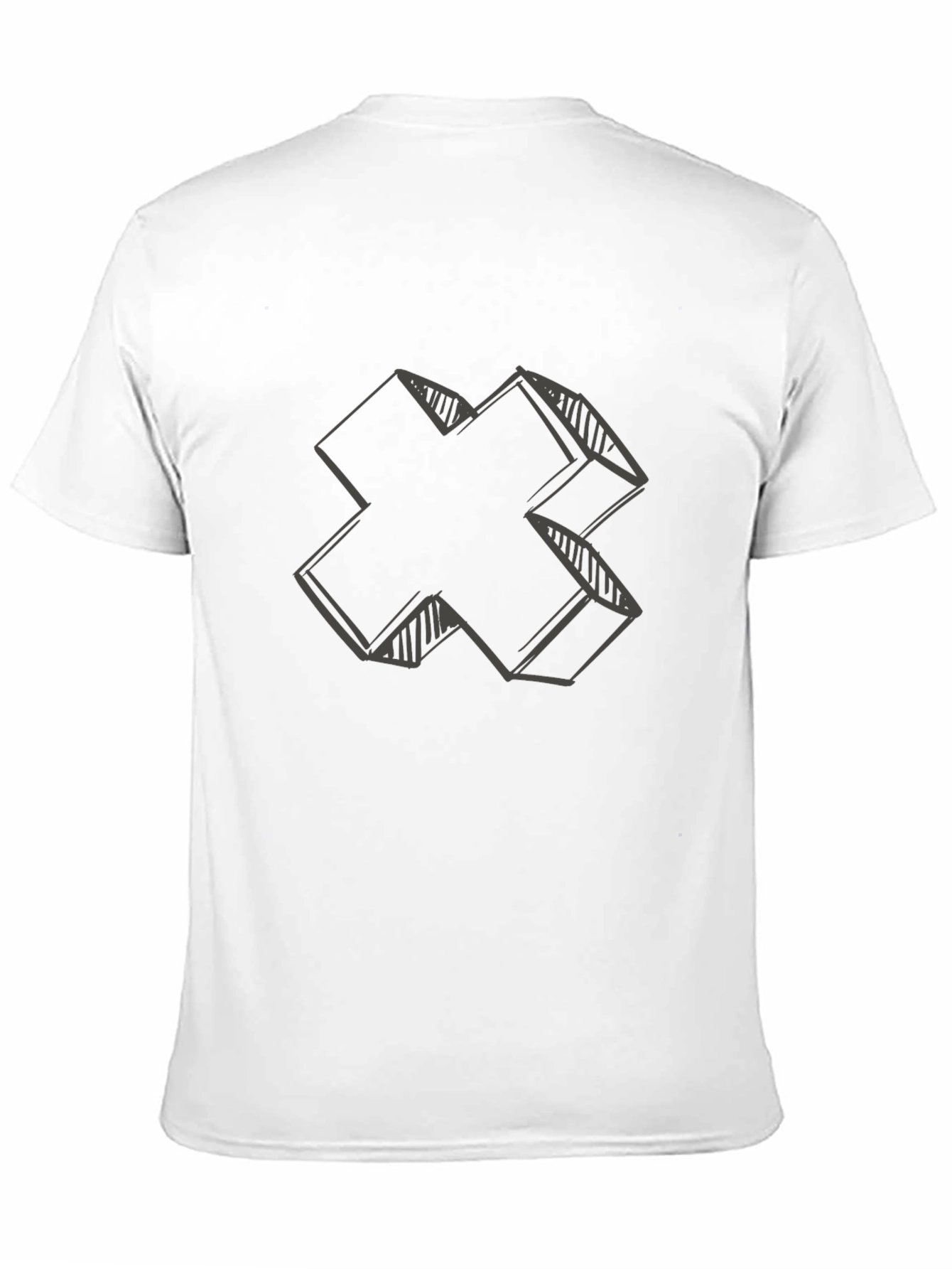 Abstract Cross Graphic Tee