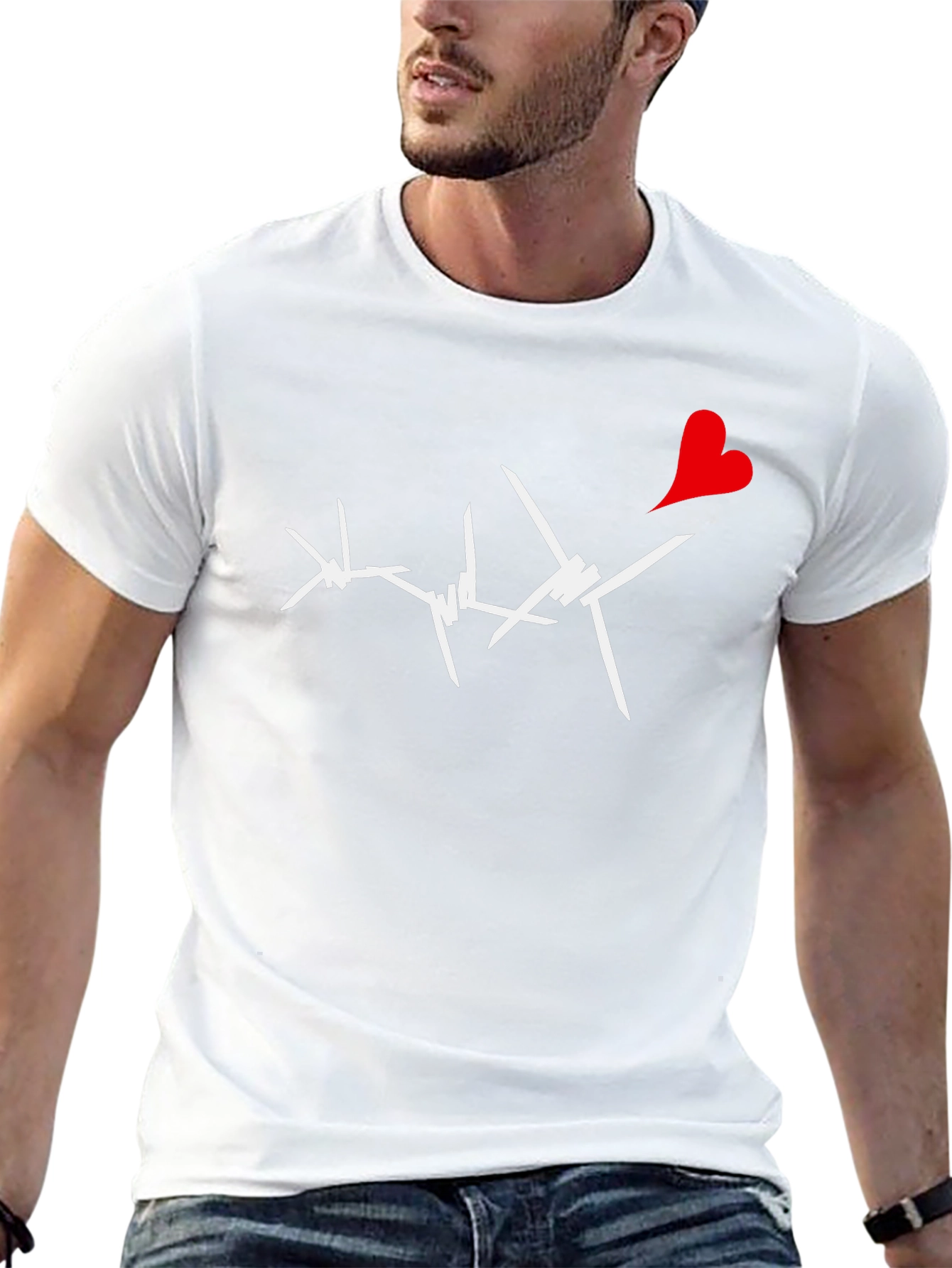 Barbed Heart Graphic Tee - Edgy Love