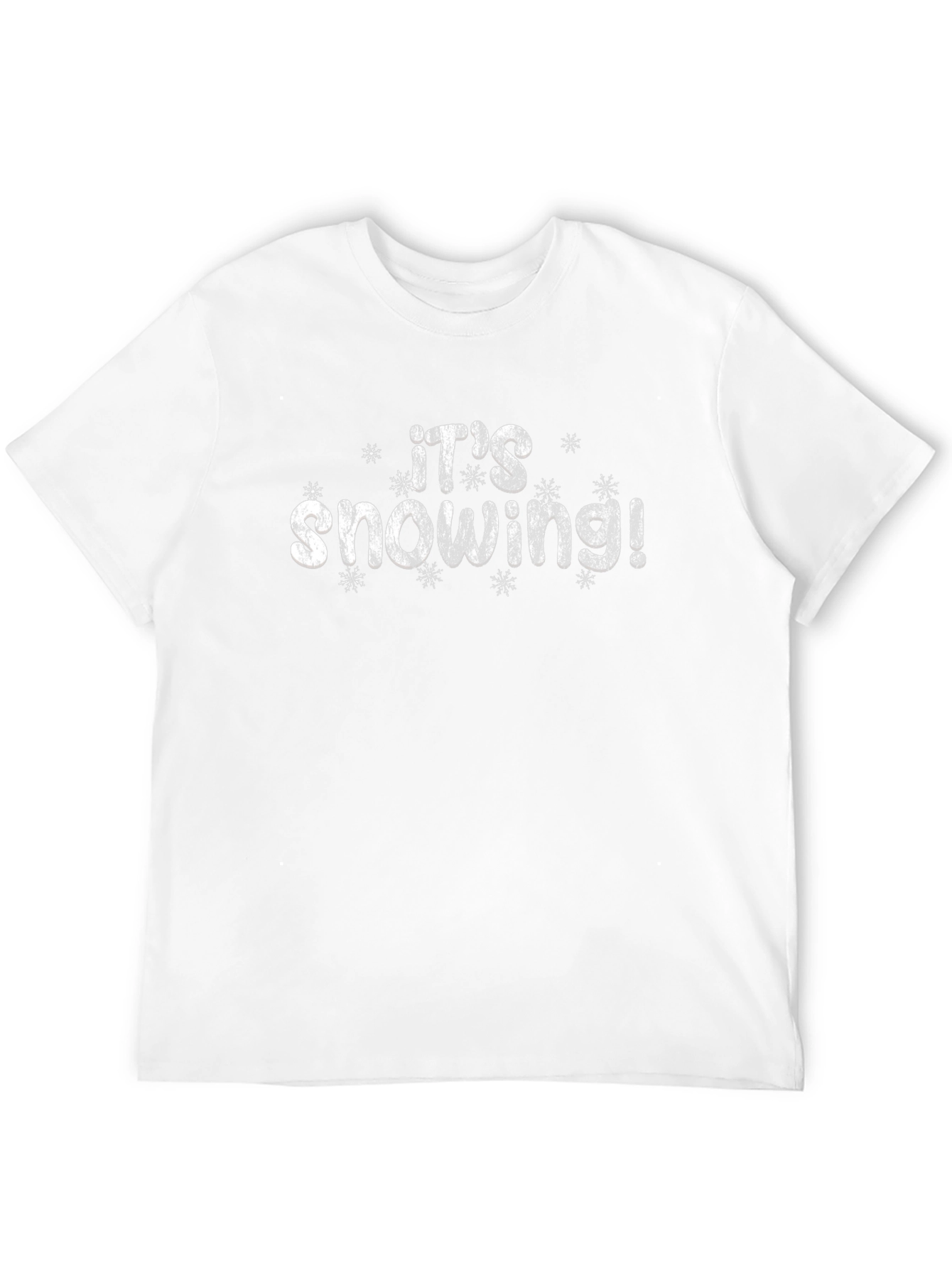 Its Snowing! Graphic Print Black T-Shirt