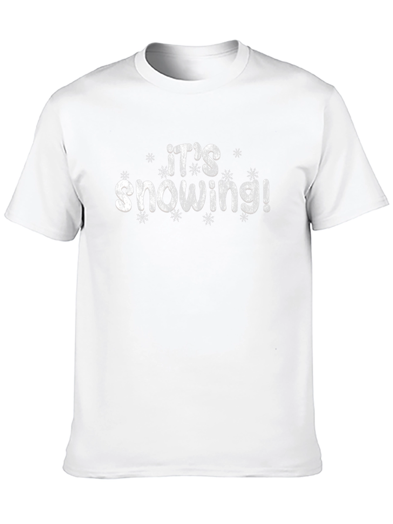 Its Snowing! Graphic Print Black T-Shirt