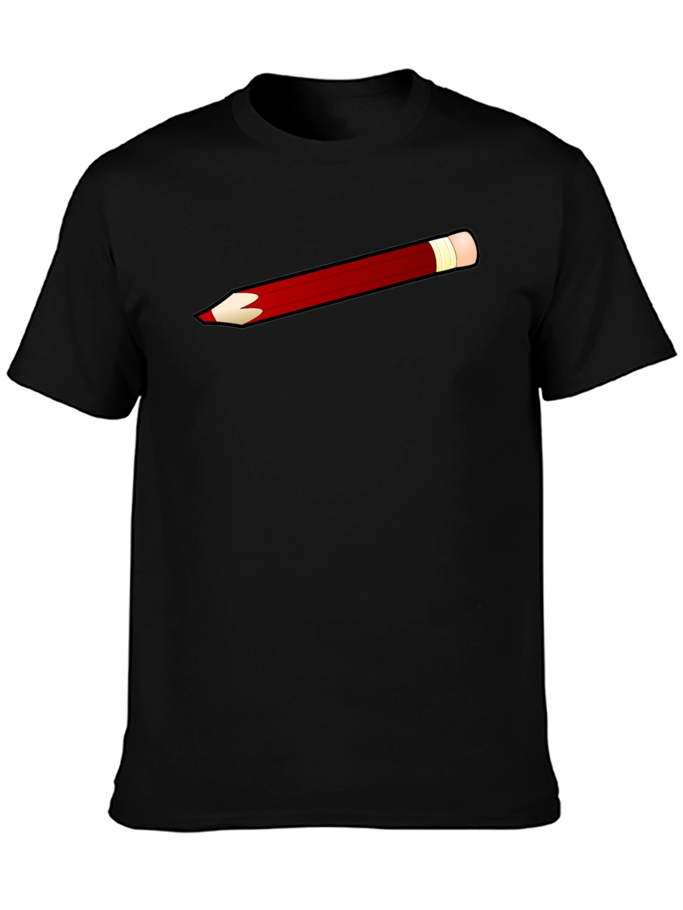 Pencil Graphic Black T-Shirt