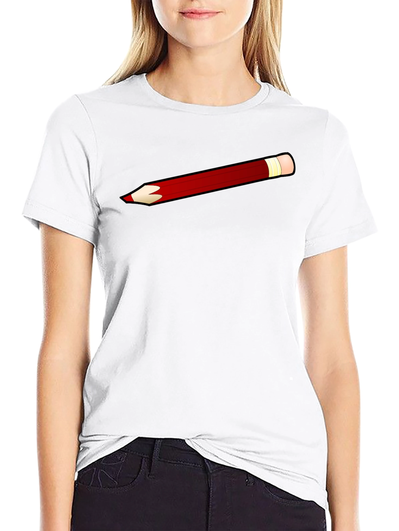 Pencil Graphic Black T-Shirt