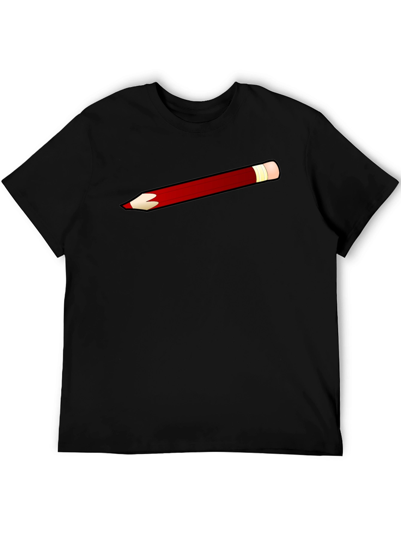 Pencil Graphic Black T-Shirt