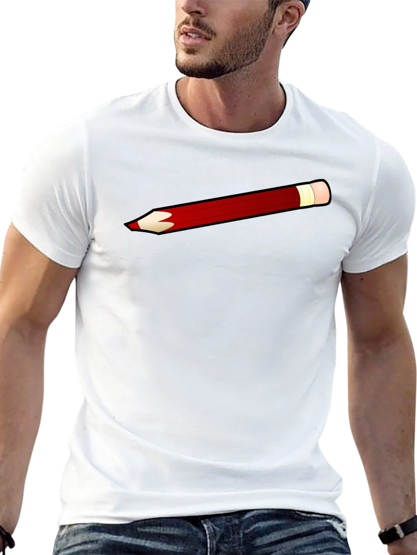 Pencil Graphic Black T-Shirt