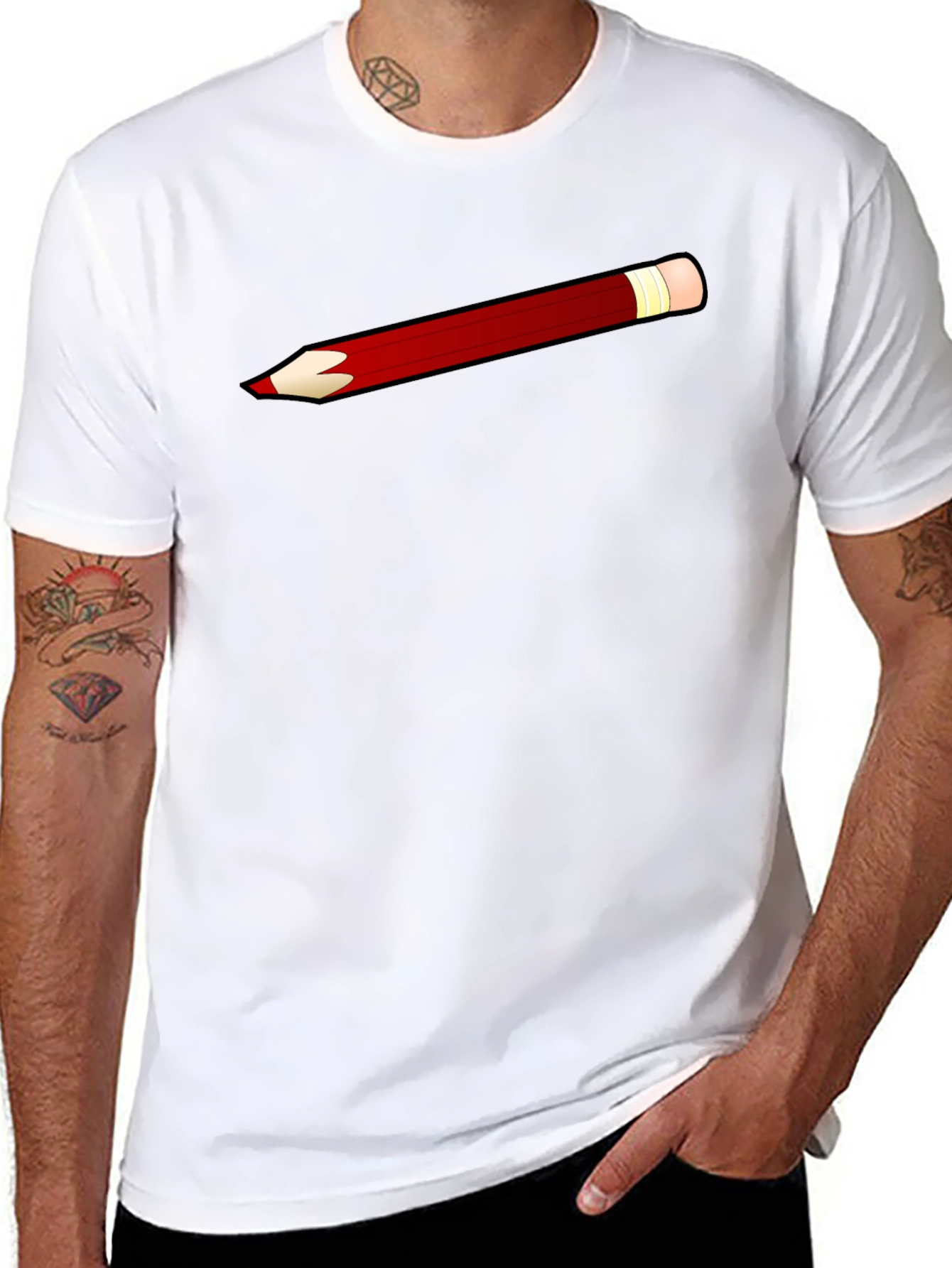 Pencil Graphic Black T-Shirt
