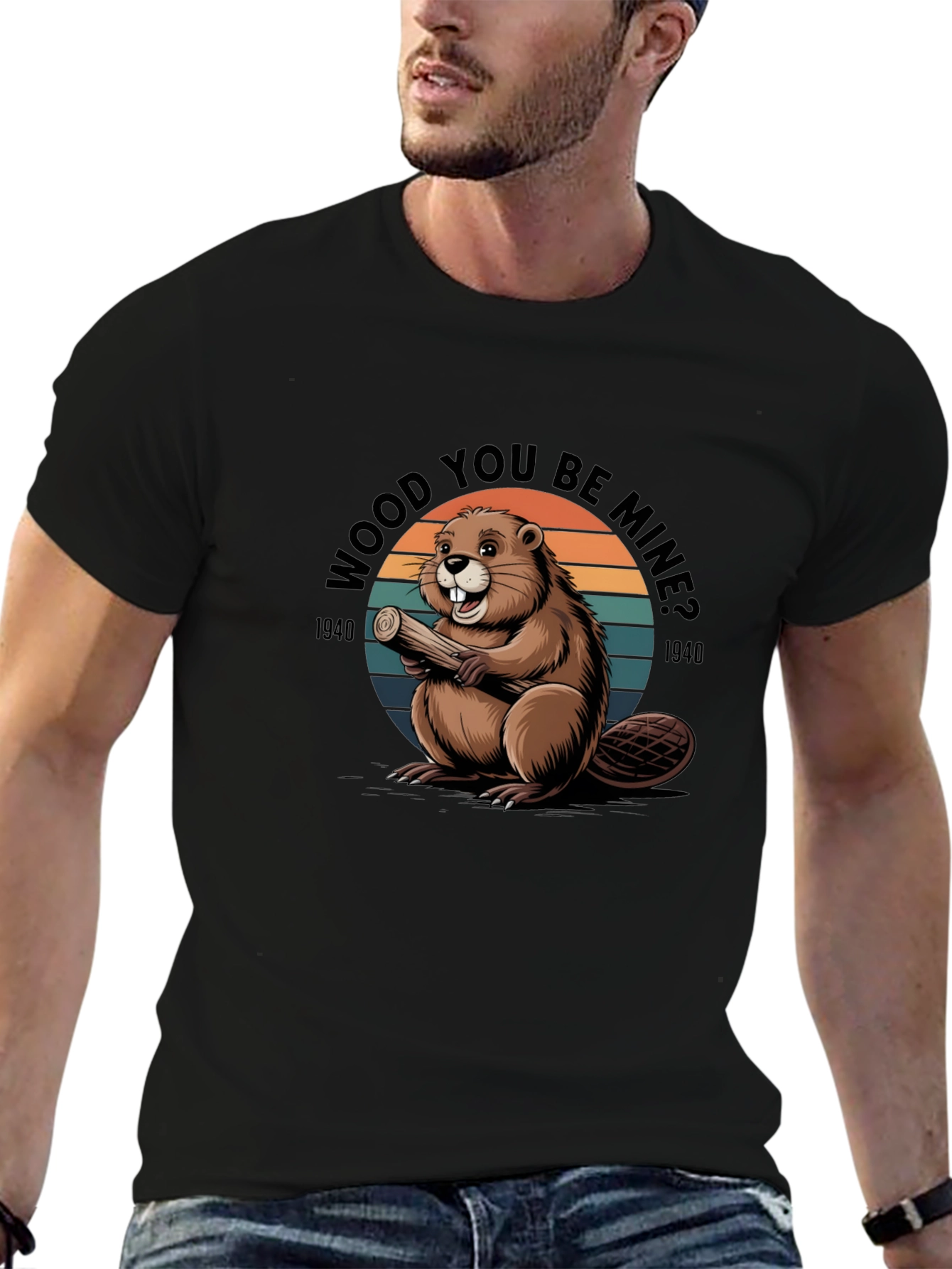 Wood You Be Mine? Beaver Graphic T-Shirt