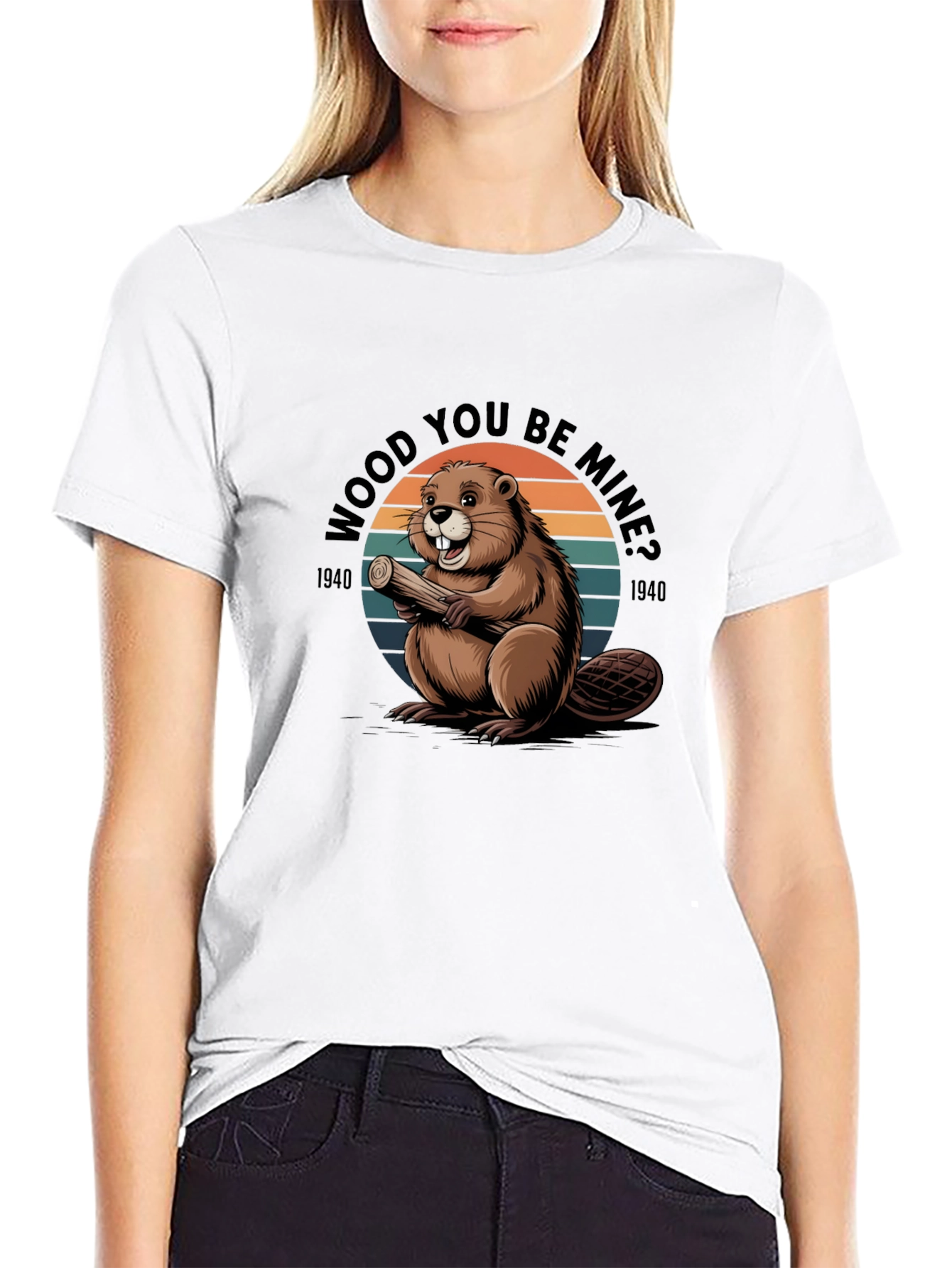 Wood You Be Mine? Beaver Graphic T-Shirt