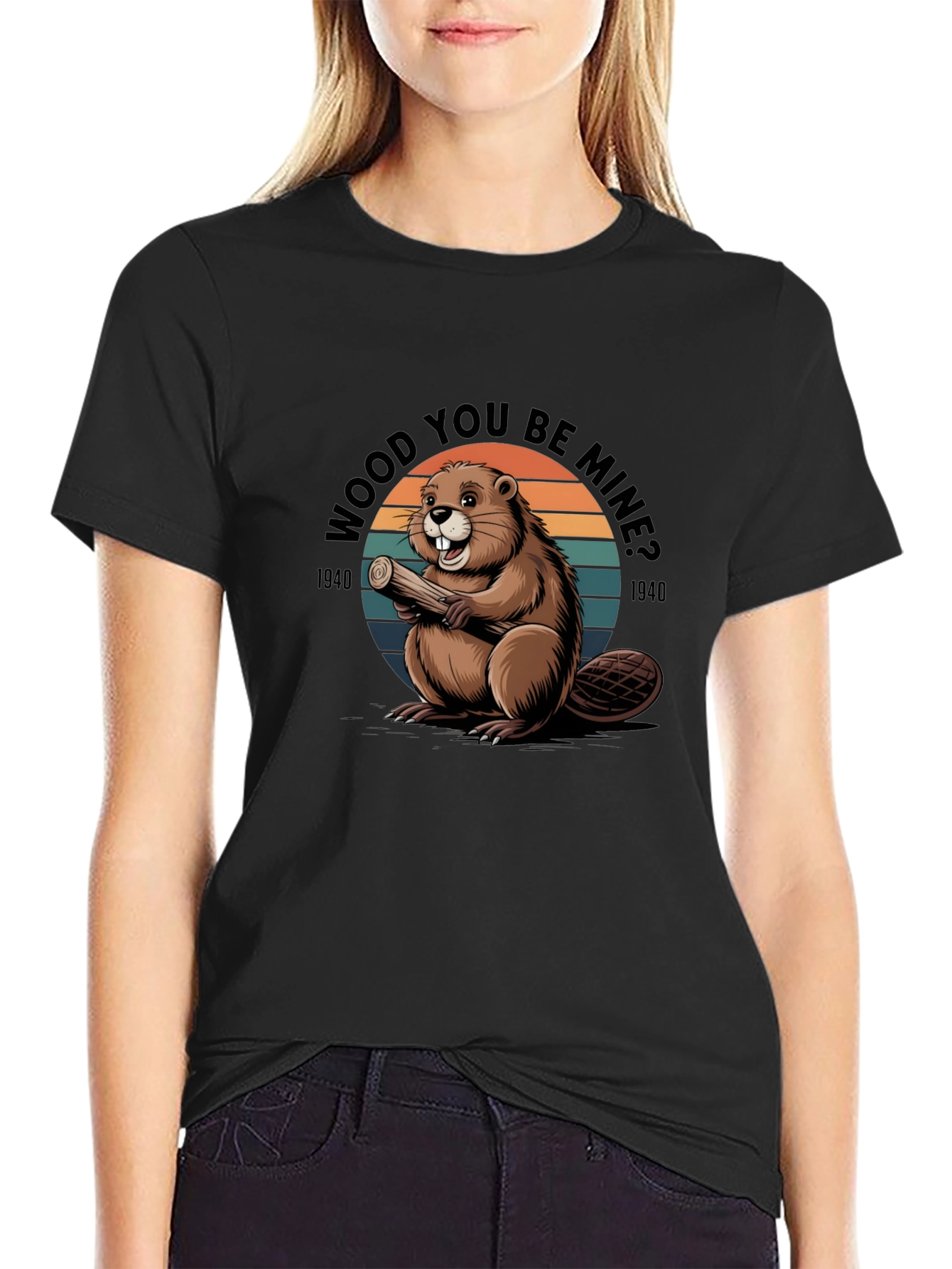 Wood You Be Mine? Beaver Graphic T-Shirt