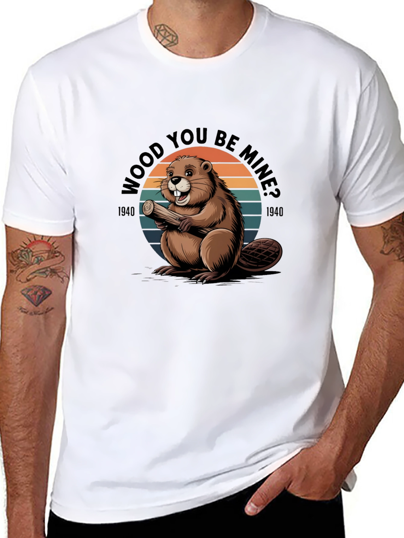 Wood You Be Mine? Beaver Graphic T-Shirt