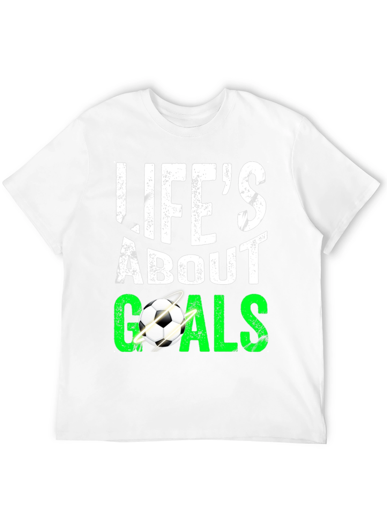 Lifes About Goals Soccer Graphic T-Shirt