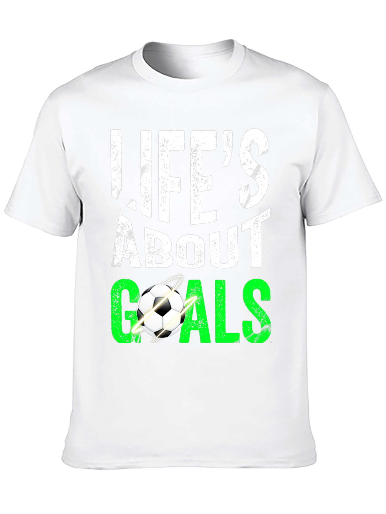 Lifes About Goals Soccer Graphic T-Shirt