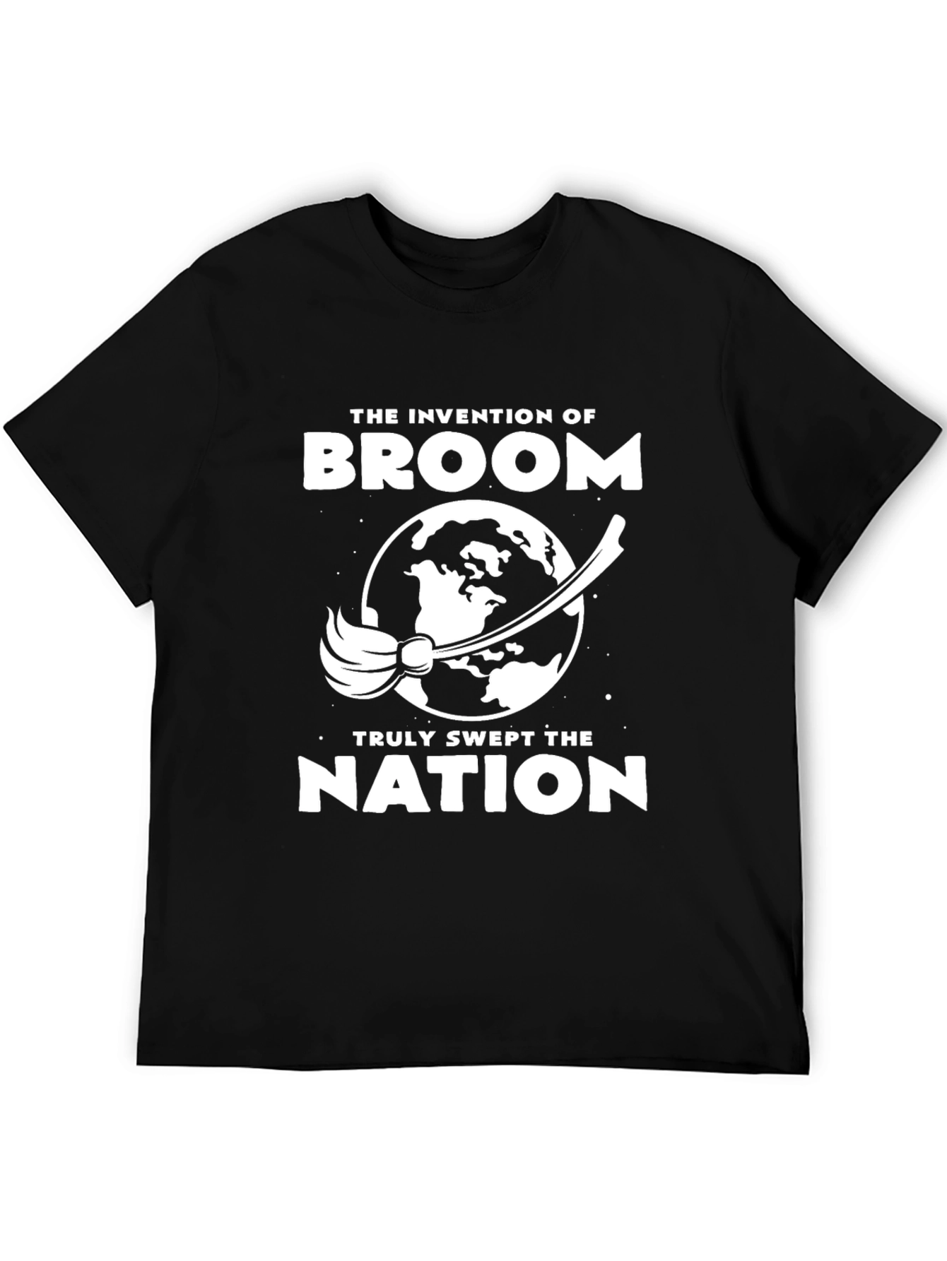 Broom Invention T-Shirt Funny Cleaning Design