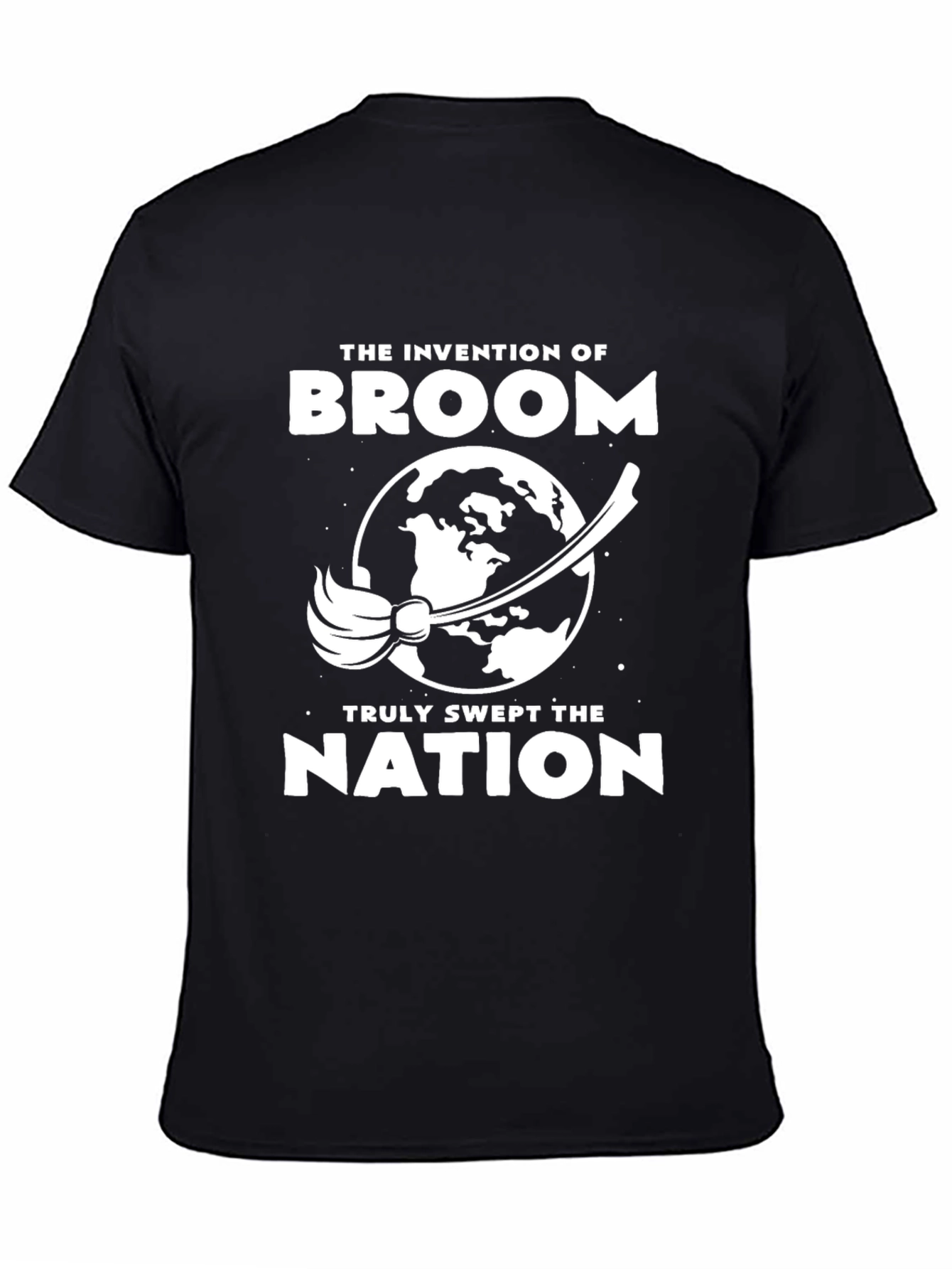 Broom Invention T-Shirt Funny Cleaning Design