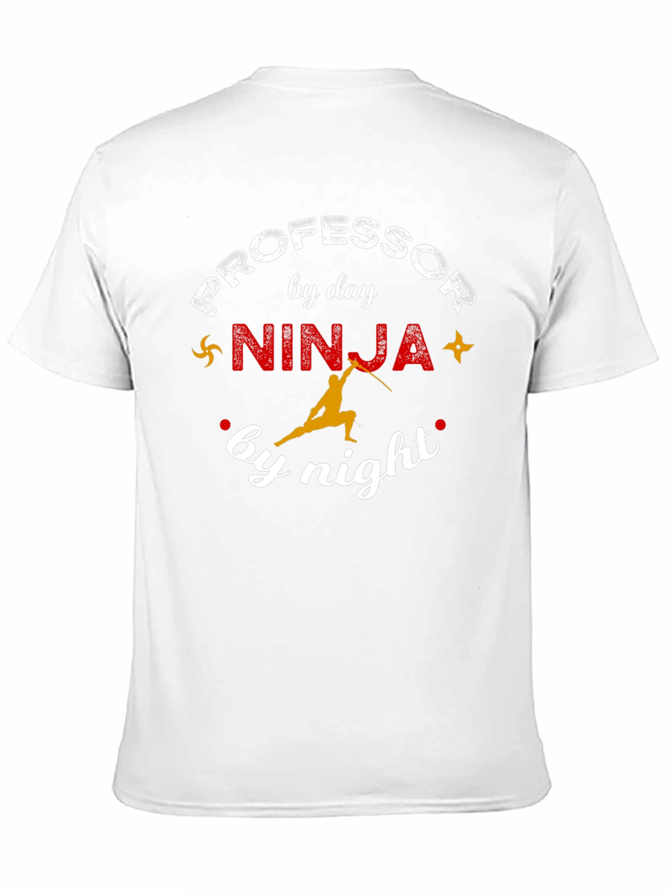 Professor by Day Ninja by Night Black T-Shirt