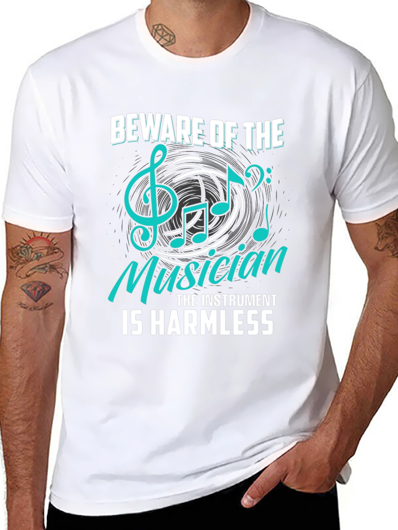 Beware of The Musician T-Shirt - Instrument Harmless Tee