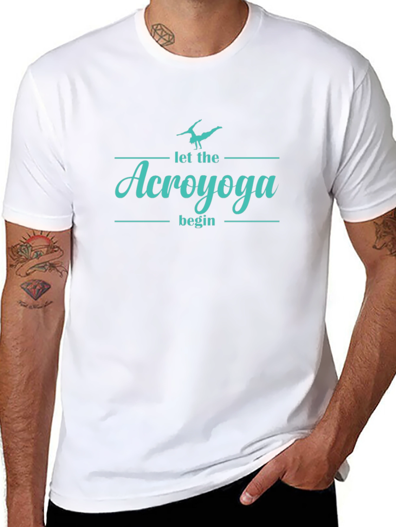 AcroYoga Begin T-Shirt - Yoga Black Cotton