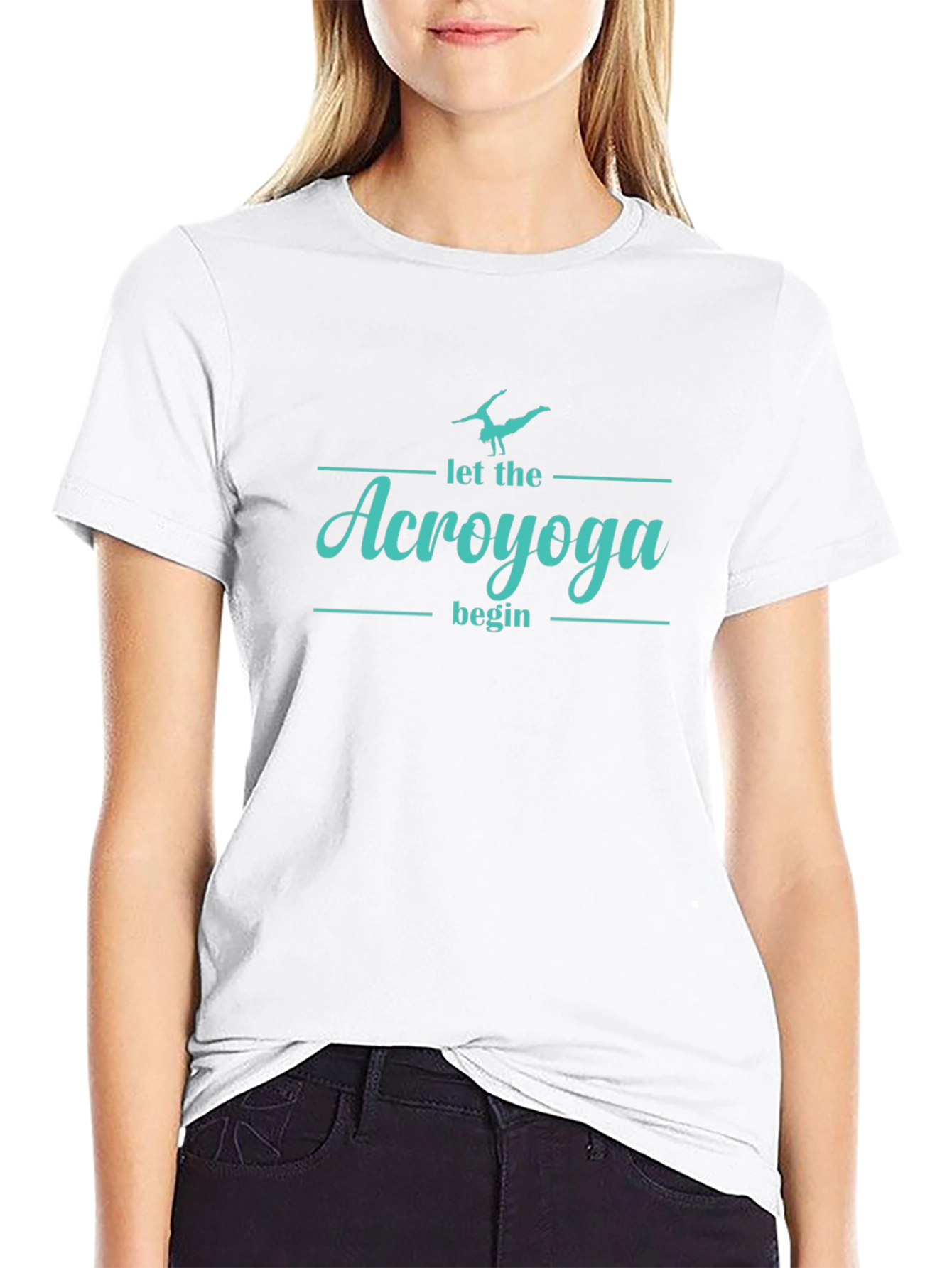 AcroYoga Begin T-Shirt - Yoga Black Cotton