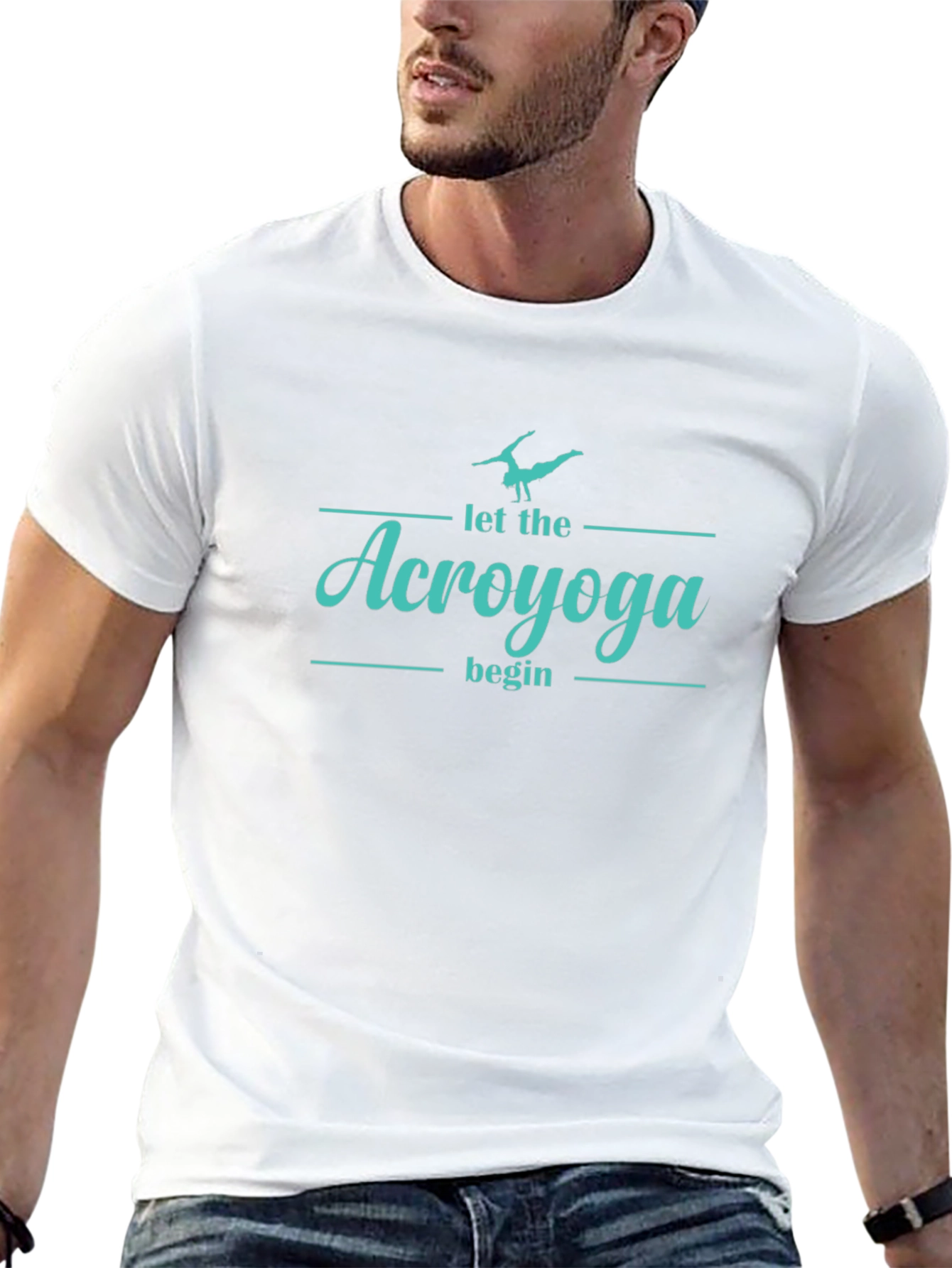 AcroYoga Begin T-Shirt - Yoga Black Cotton