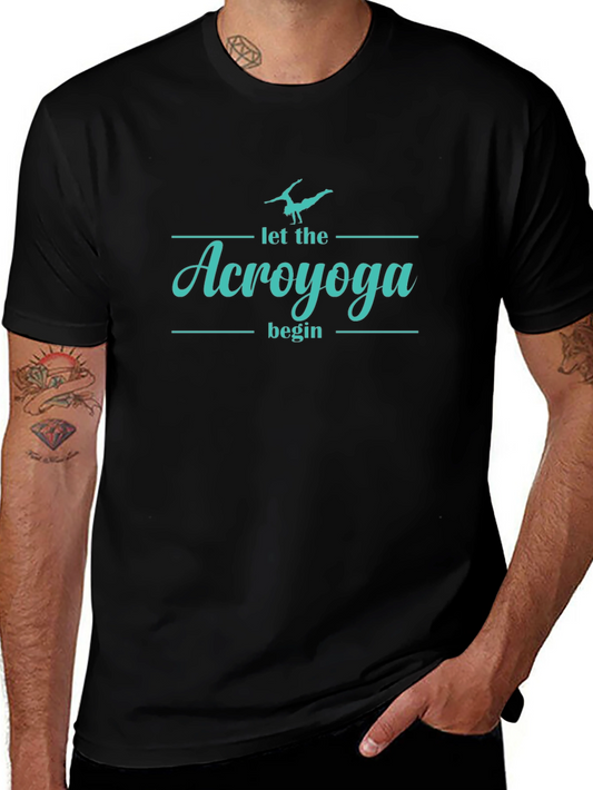 AcroYoga Begin T-Shirt - Yoga Black Cotton