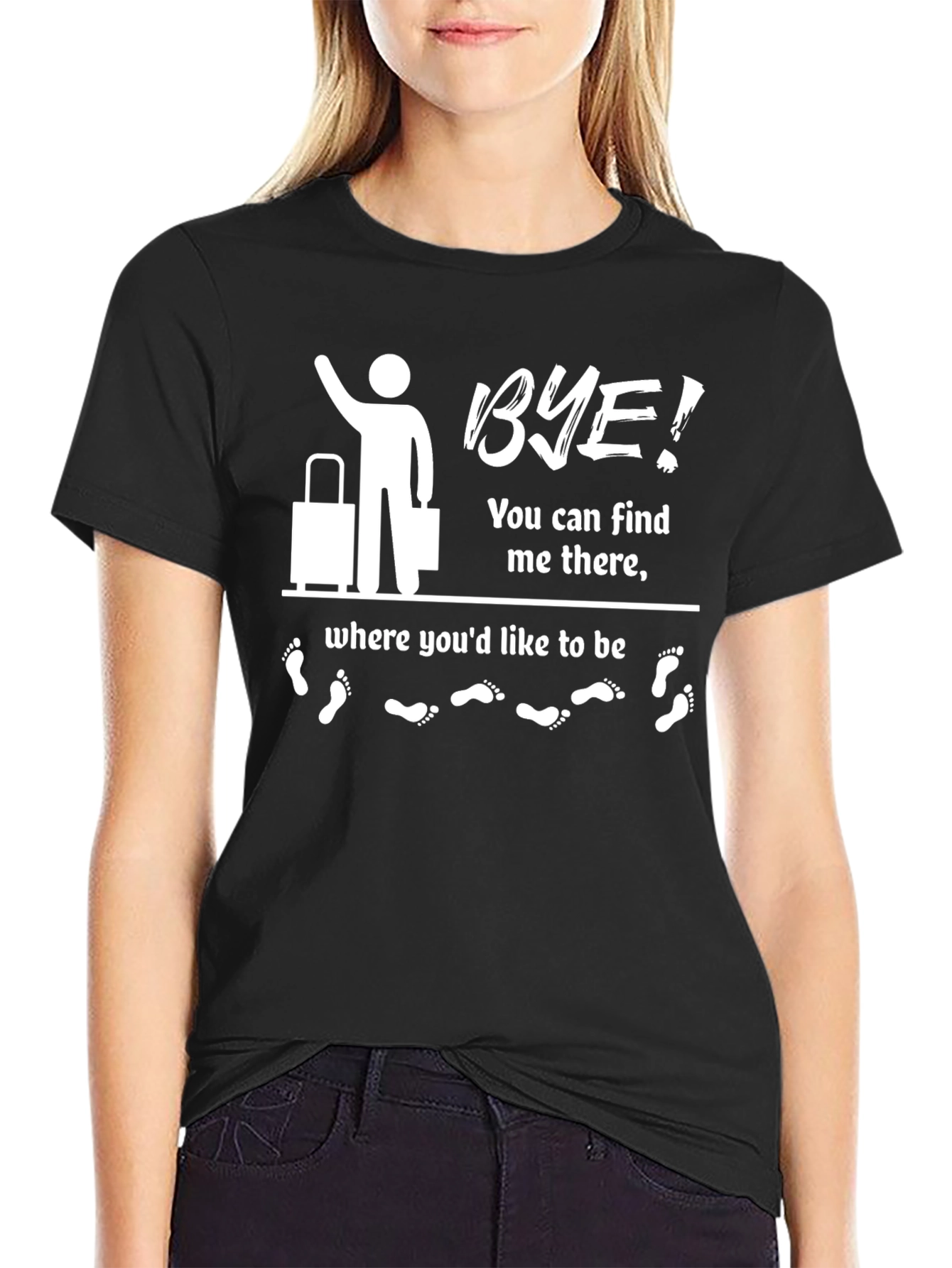 Bye! Novelty Graphic T-Shirt