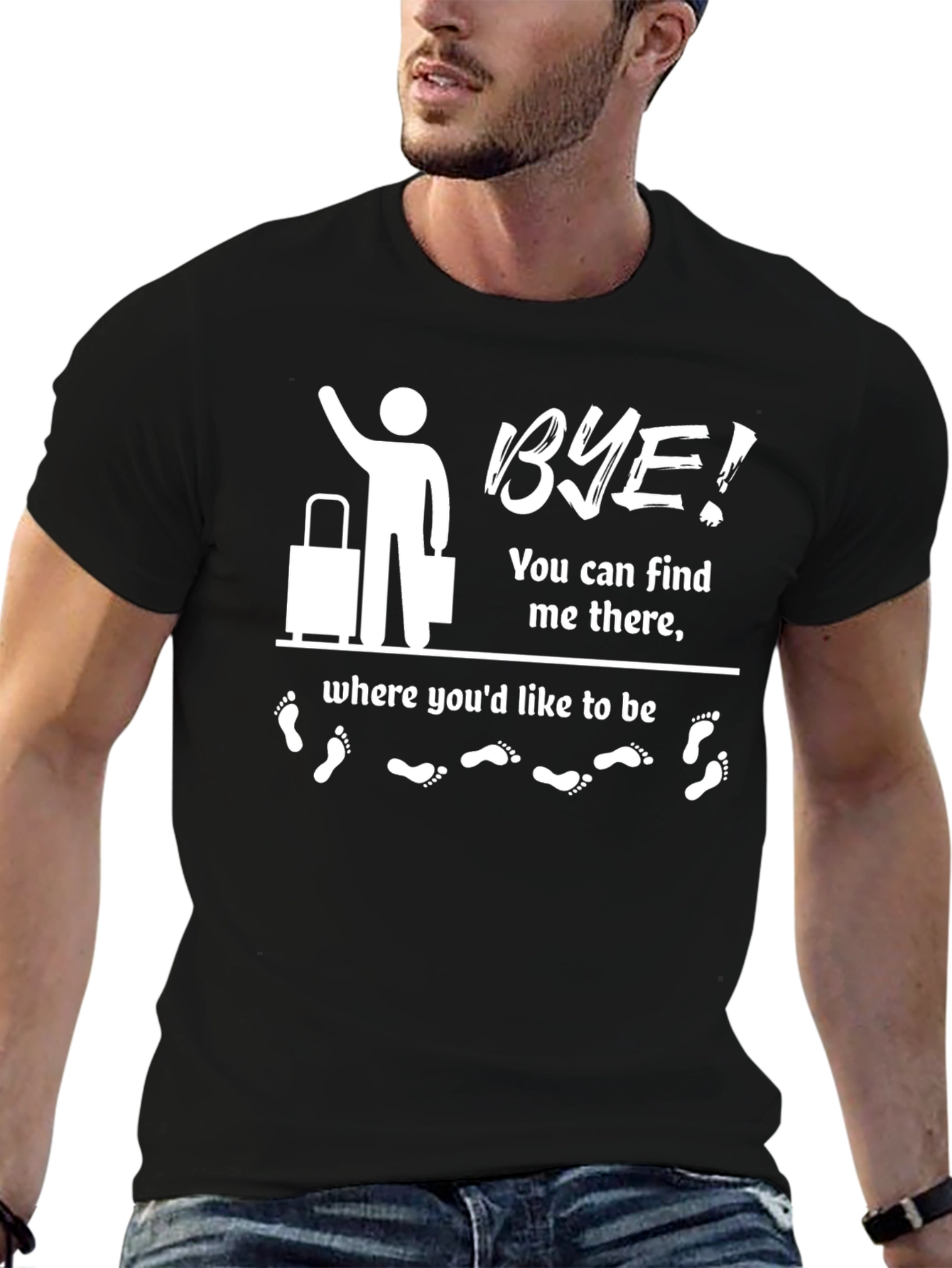 Bye! Novelty Graphic T-Shirt