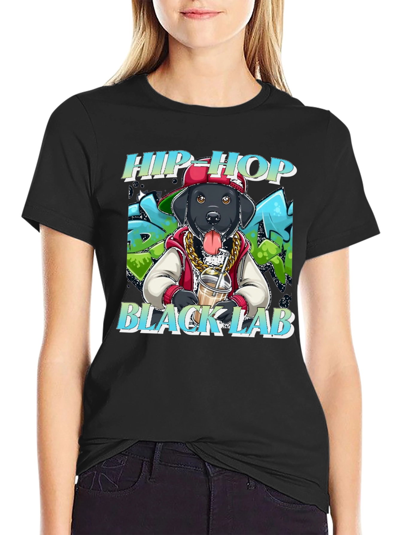 Hip Hop Black Lab T-Shirt
