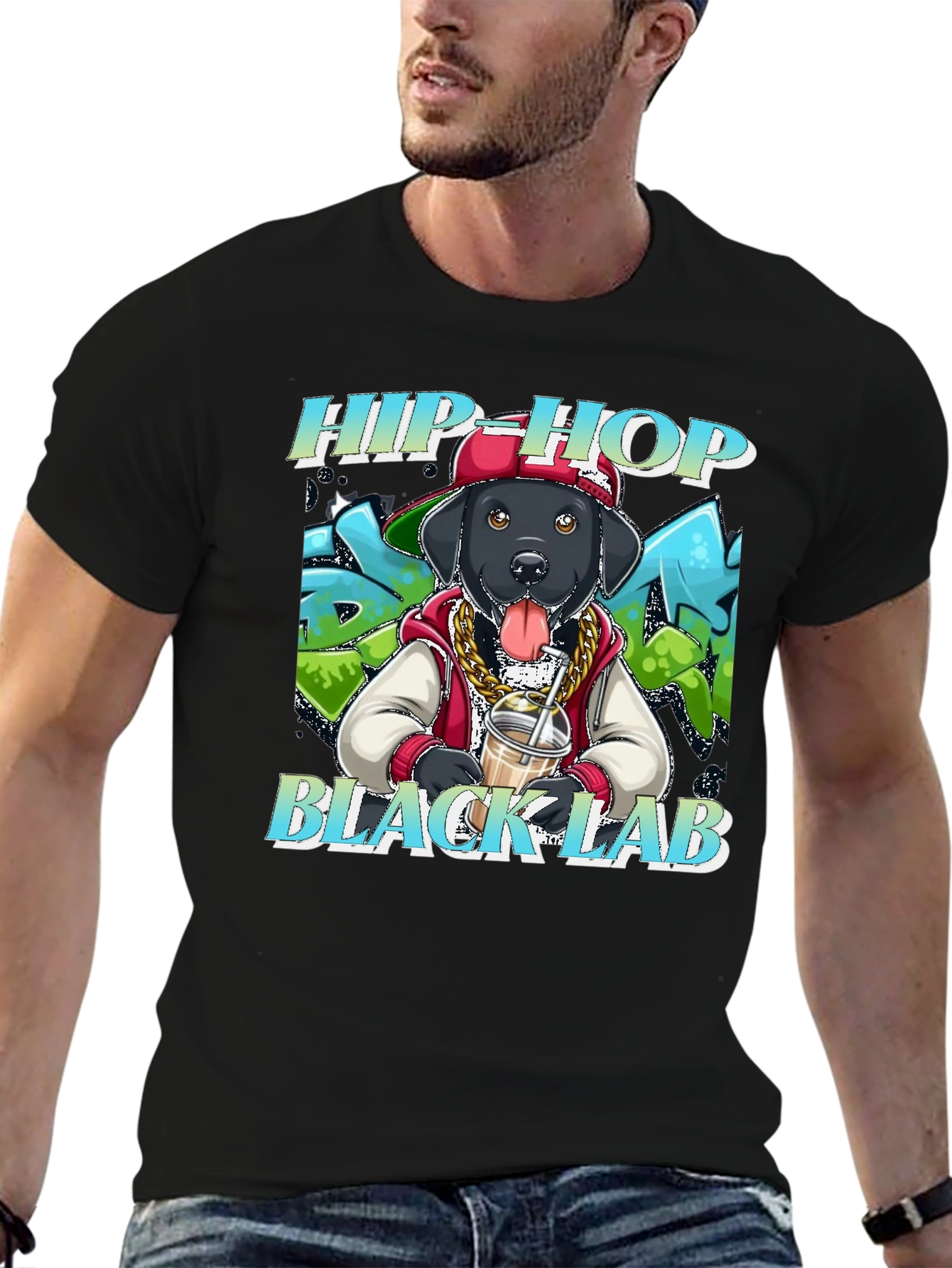 Hip Hop Black Lab T-Shirt