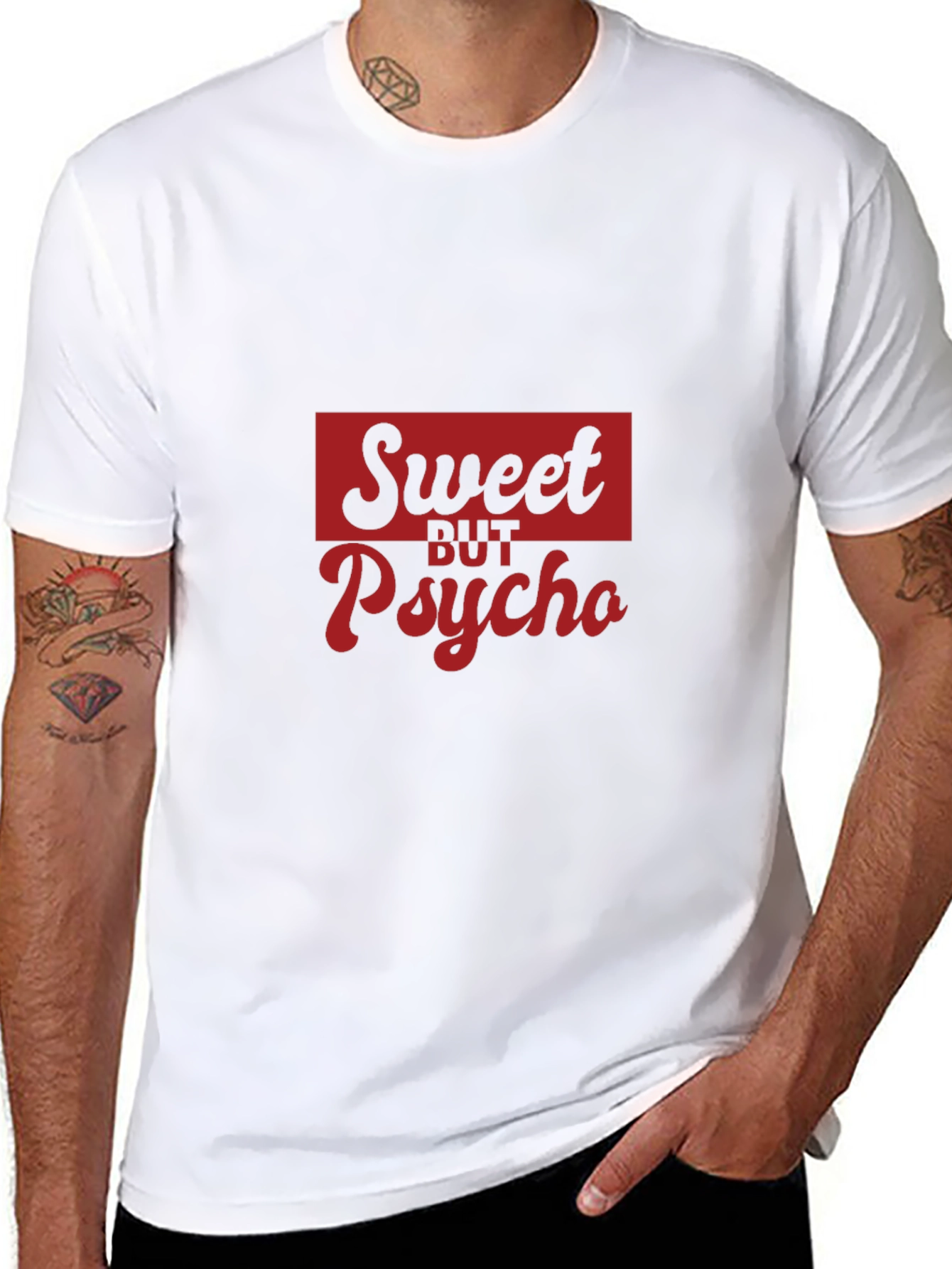 Sweet But Psycho Graphic Tee - Black Cotton T-Shirt