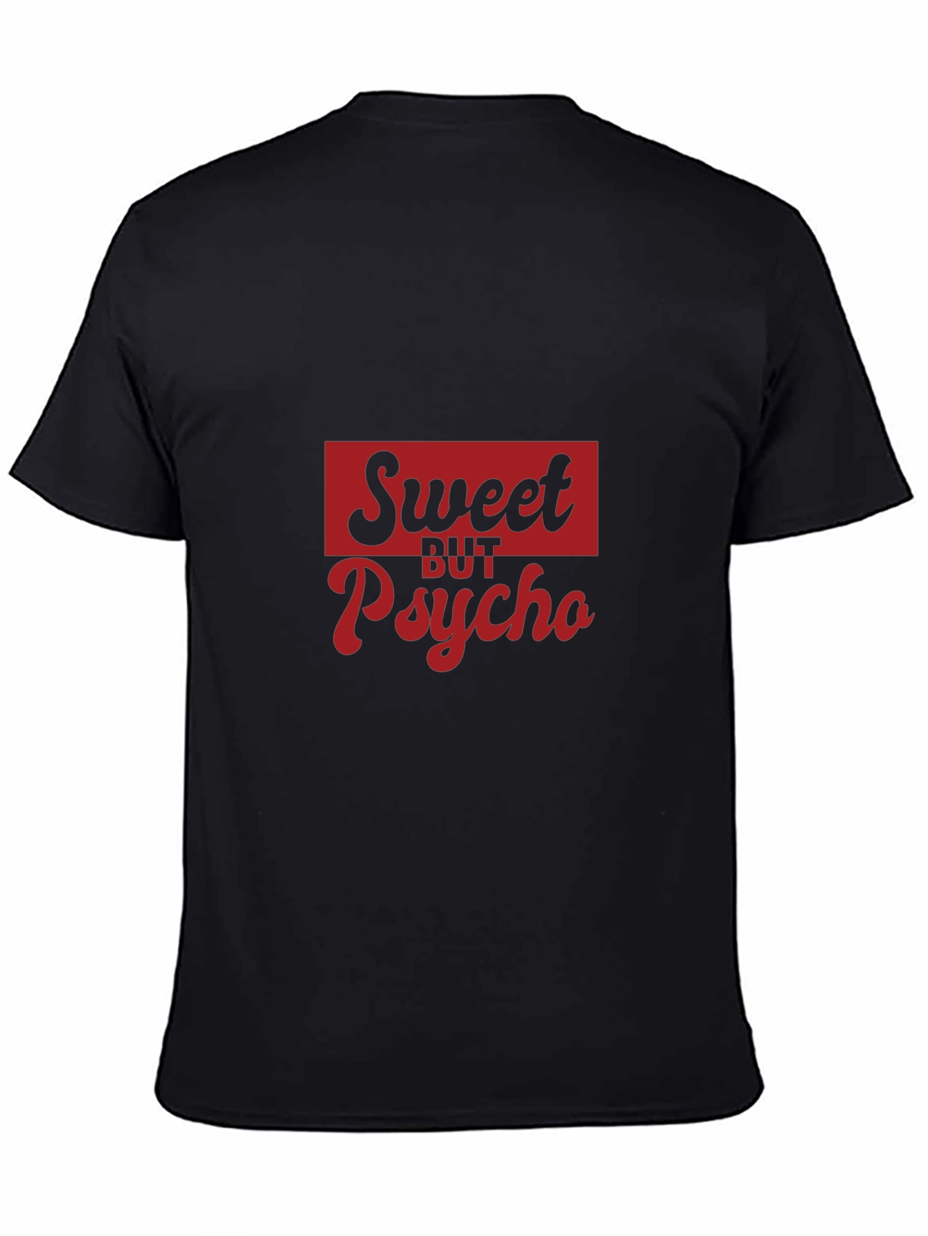 Sweet But Psycho Graphic Tee - Black Cotton T-Shirt