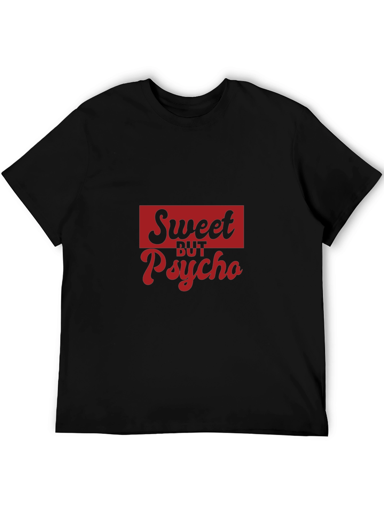 Sweet But Psycho Graphic Tee - Black Cotton T-Shirt