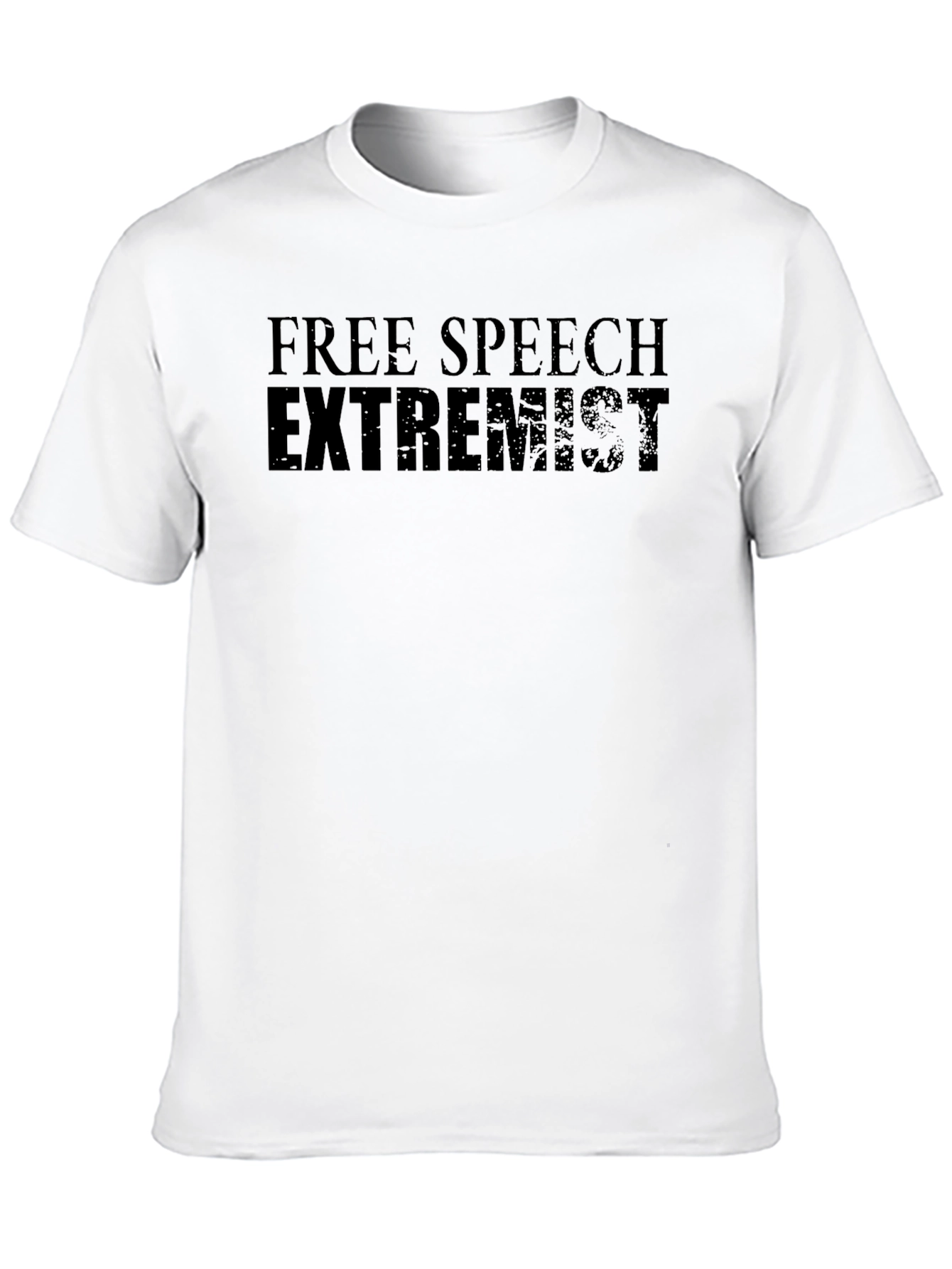 Free Speech Extremist Graphic Tee - Black Cotton Blend