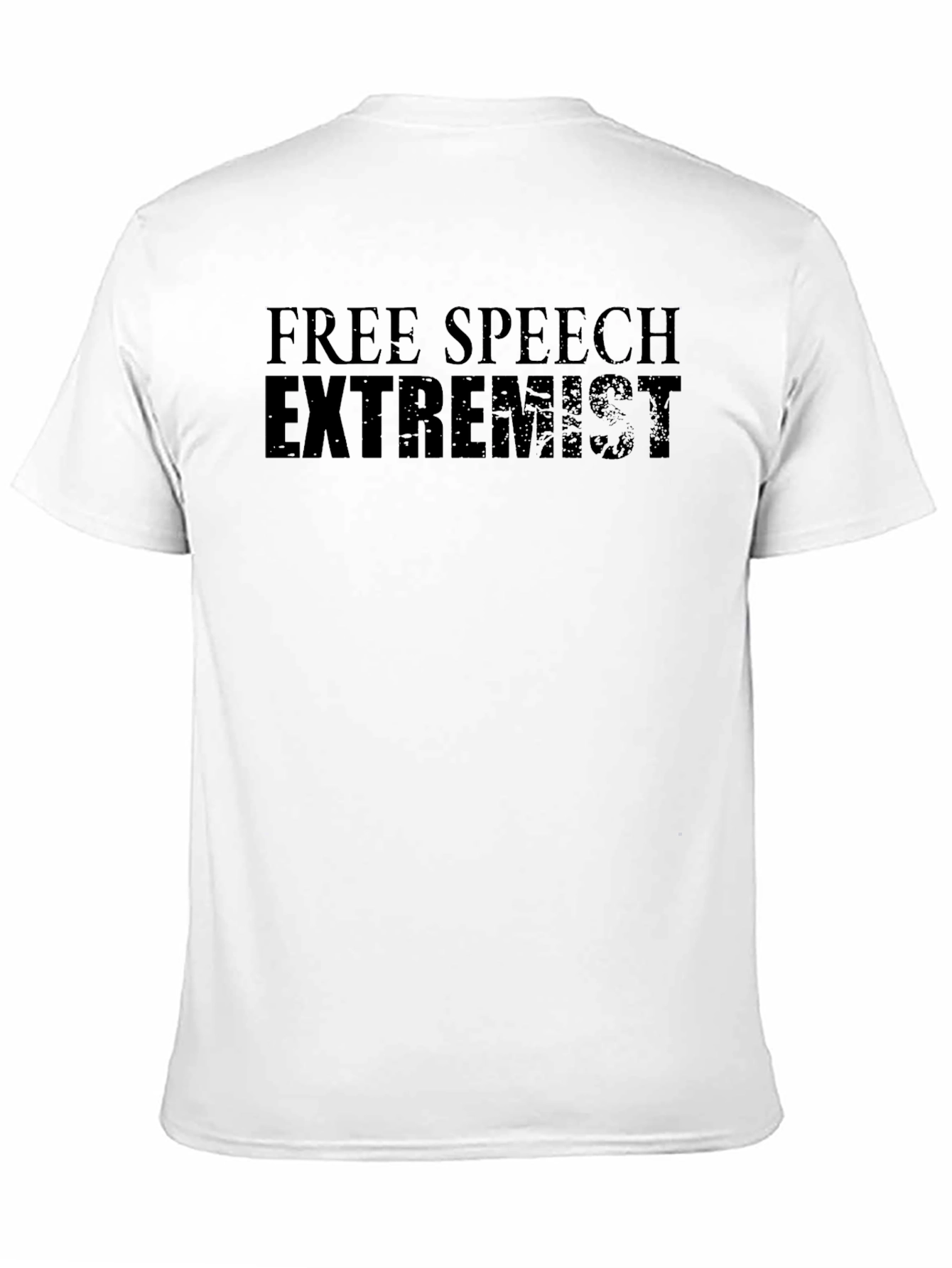 Free Speech Extremist Graphic Tee - Black Cotton Blend