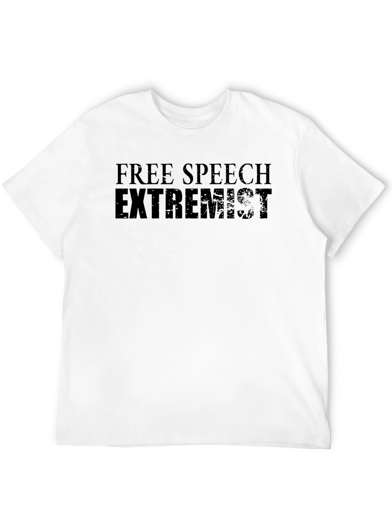 Free Speech Extremist Graphic Tee - Black Cotton Blend