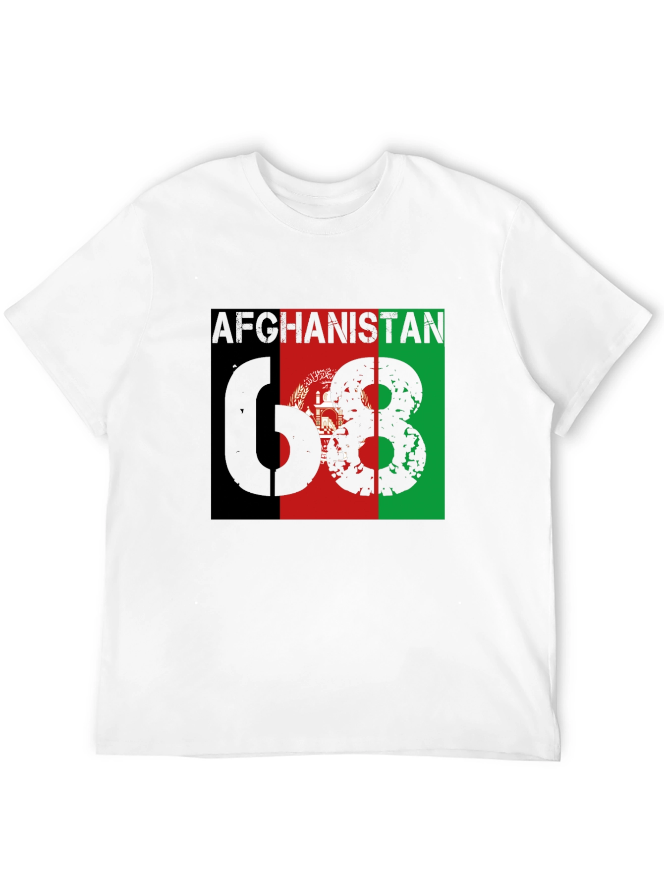 Afghanistan Flag T-Shirt - 68 Grunge Design