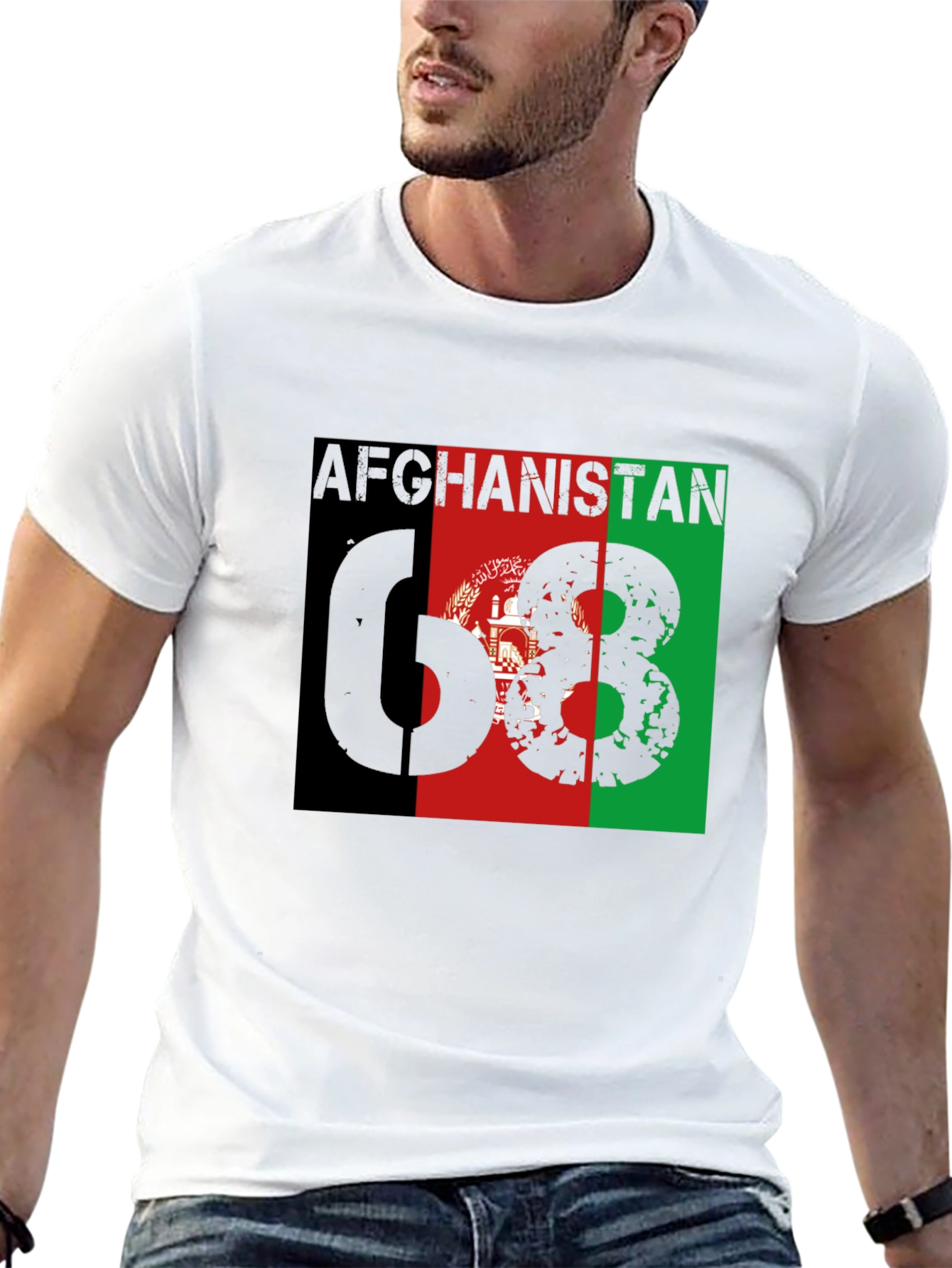 Afghanistan Flag T-Shirt - 68 Grunge Design