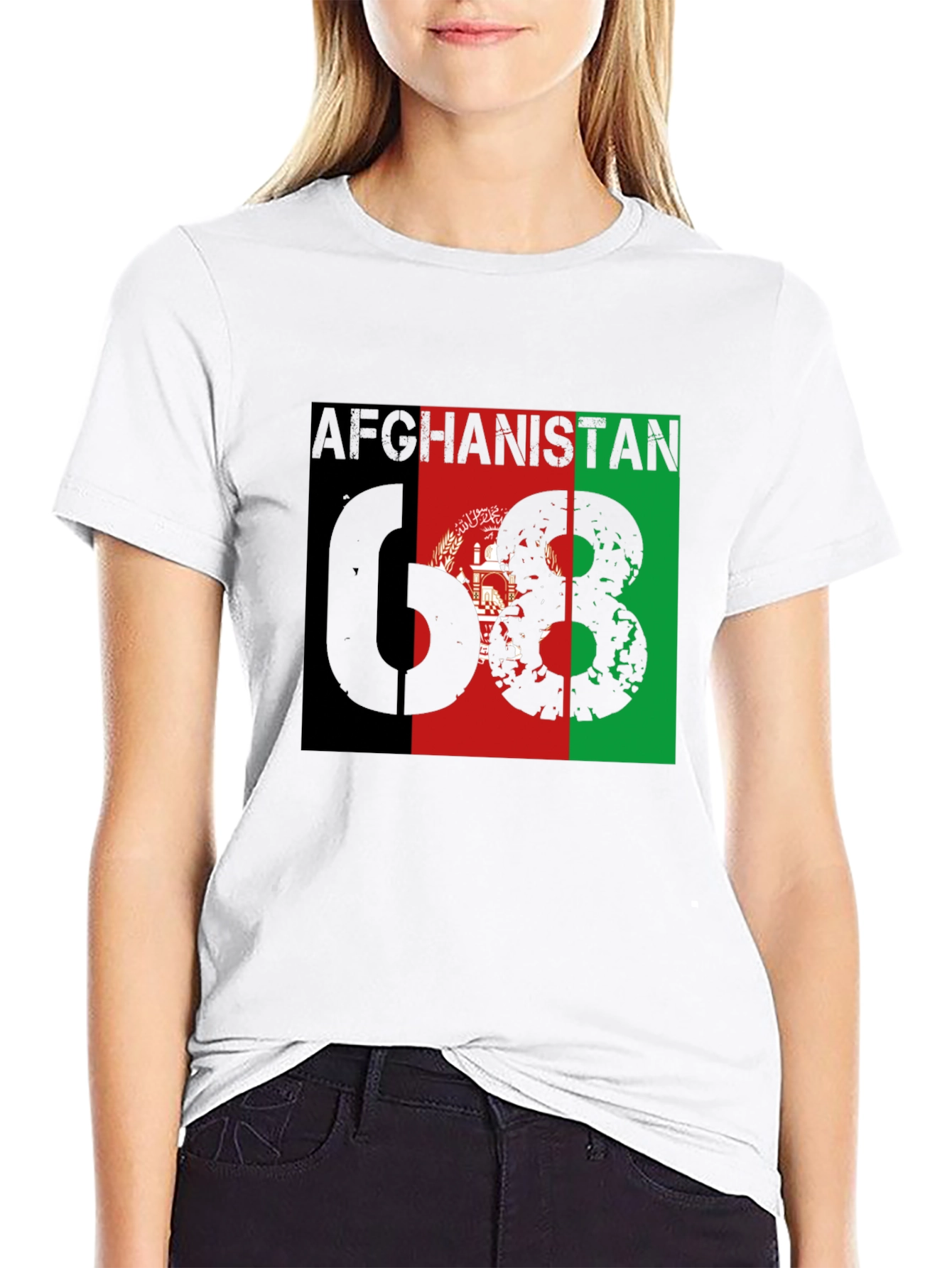 Afghanistan Flag T-Shirt - 68 Grunge Design