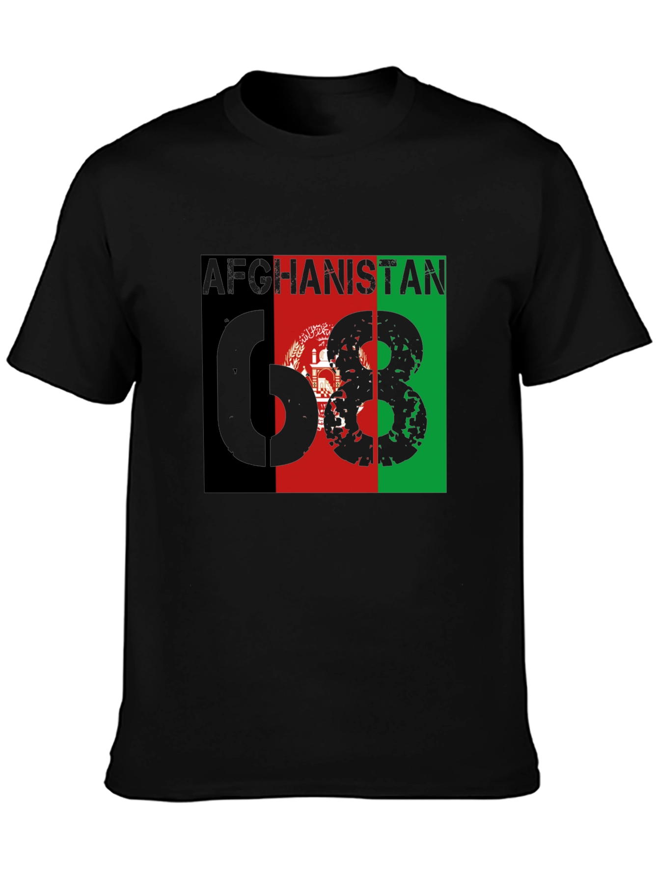 Afghanistan Flag T-Shirt - 68 Grunge Design