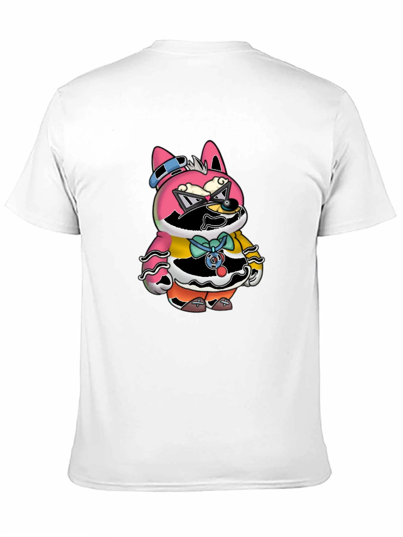 Funky Animal Graphic Tee - Unisex Black Cotton T-Shirt