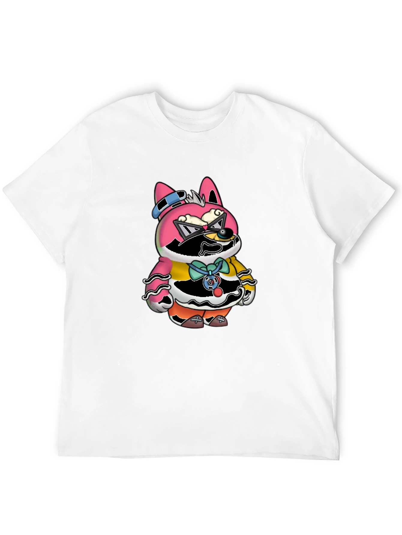 Funky Animal Graphic Tee - Unisex Black Cotton T-Shirt