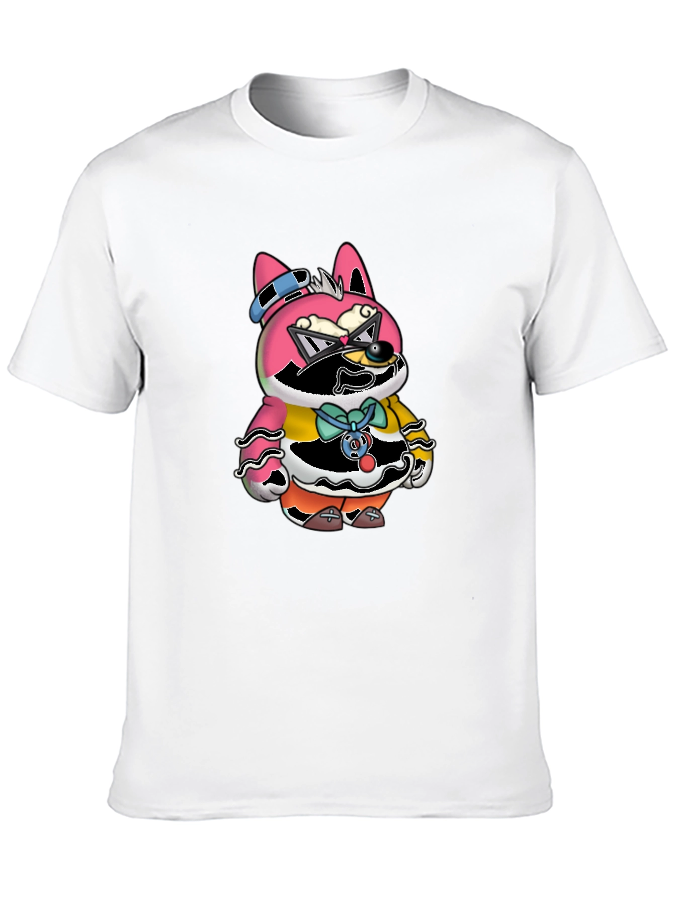 Funky Animal Graphic Tee - Unisex Black Cotton T-Shirt