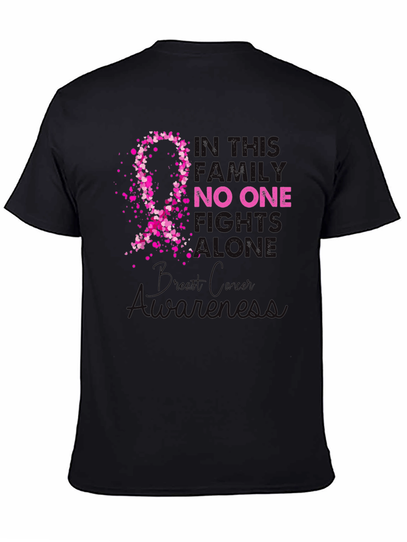 Breast Cancer Awareness T-Shirt - No One Fights Alone