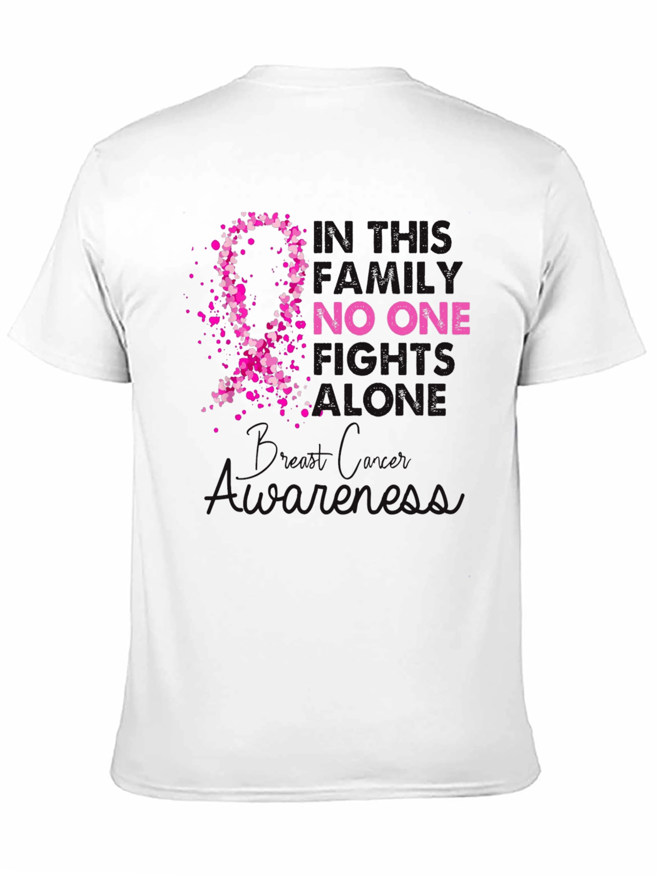 Breast Cancer Awareness T-Shirt - No One Fights Alone