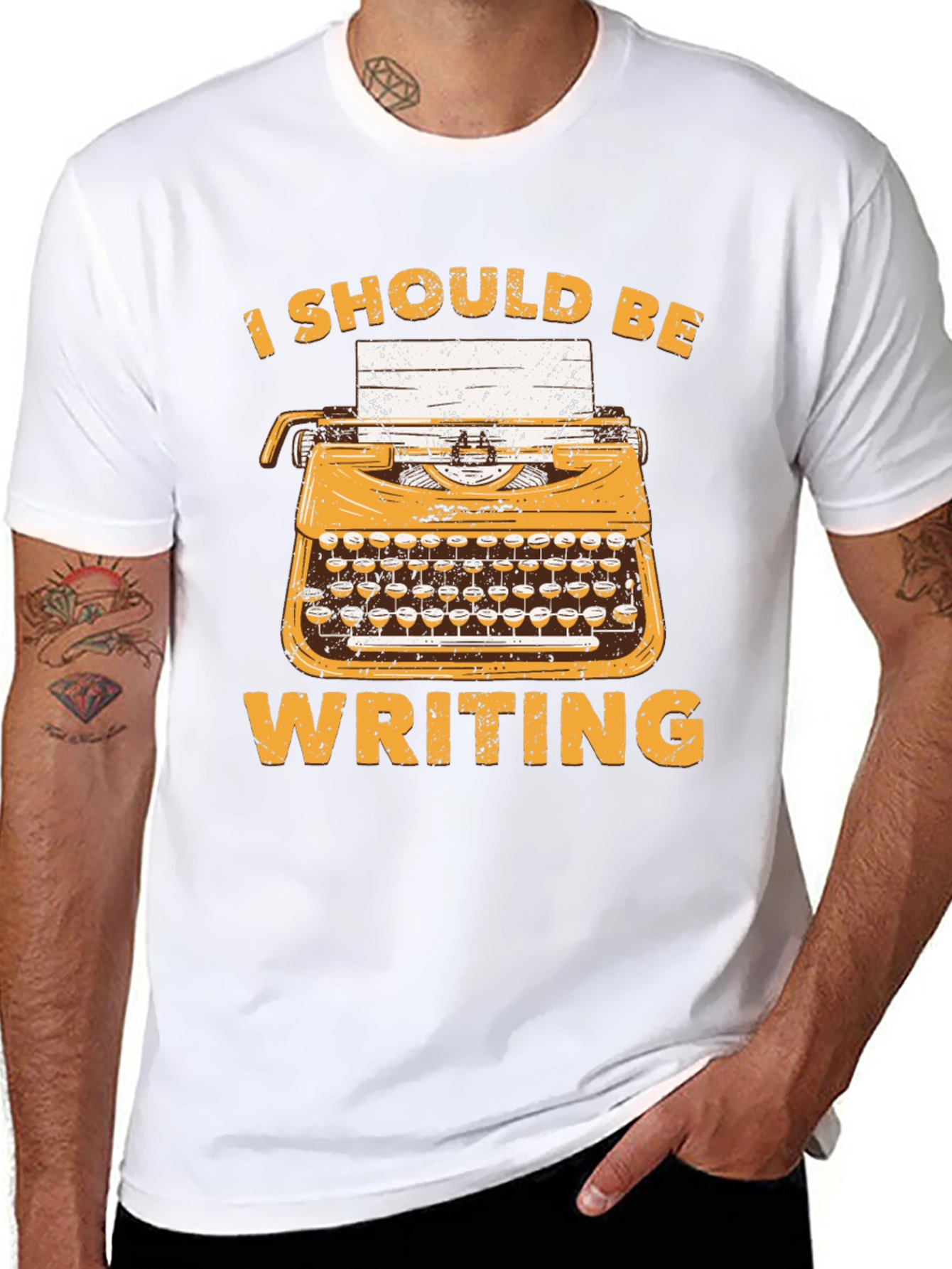 I Should Be Writing T-Shirt - Novelty Writer Tee