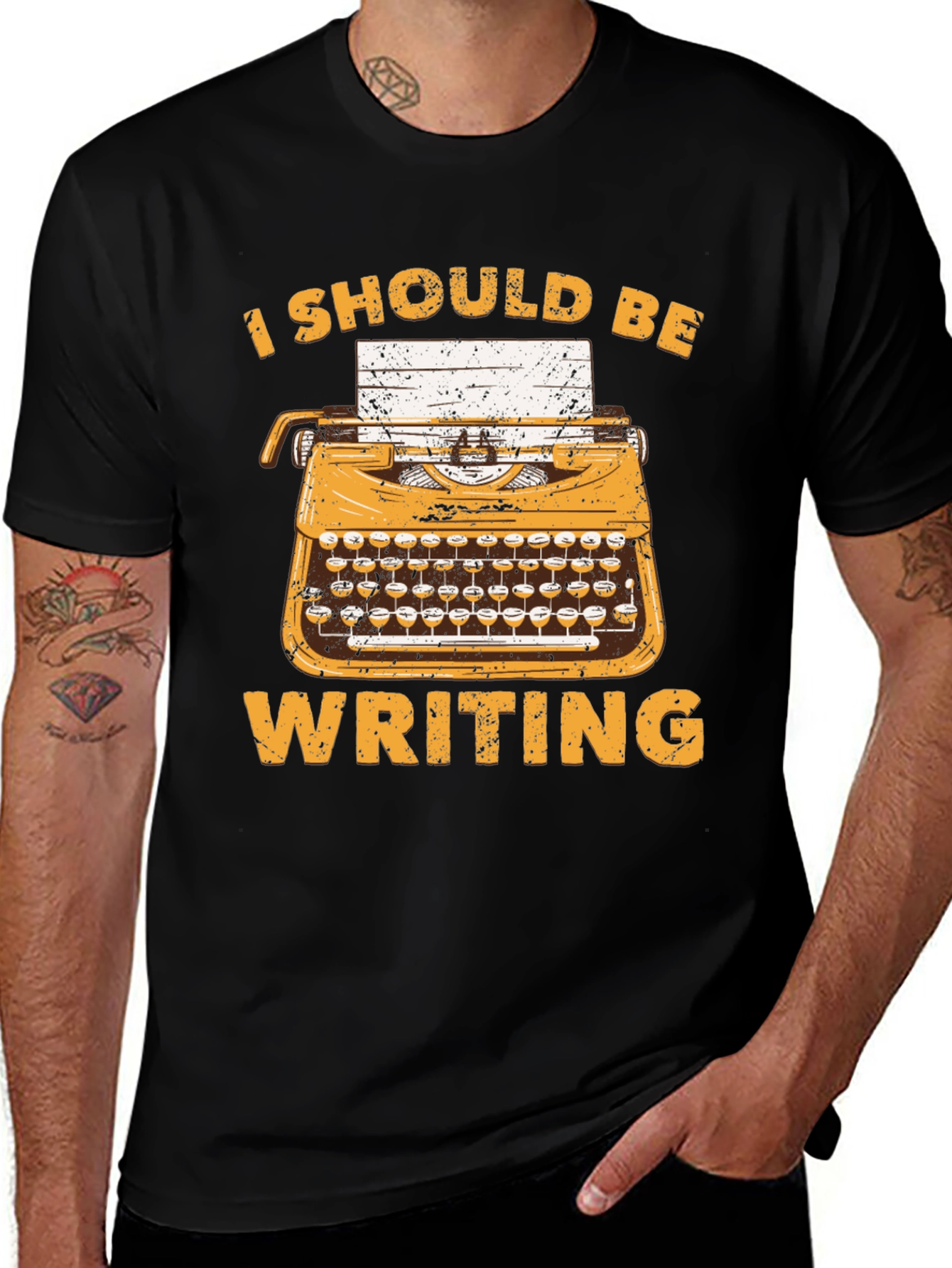 I Should Be Writing T-Shirt - Novelty Writer Tee