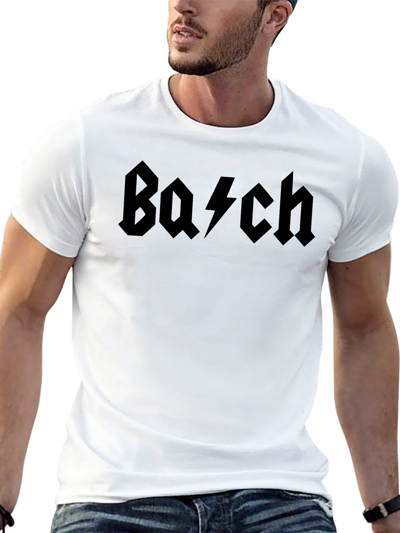Bach AC DC Style Black T-Shirt