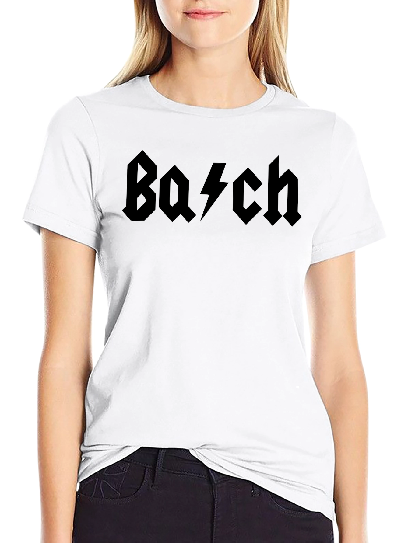 Bach AC DC Style Black T-Shirt