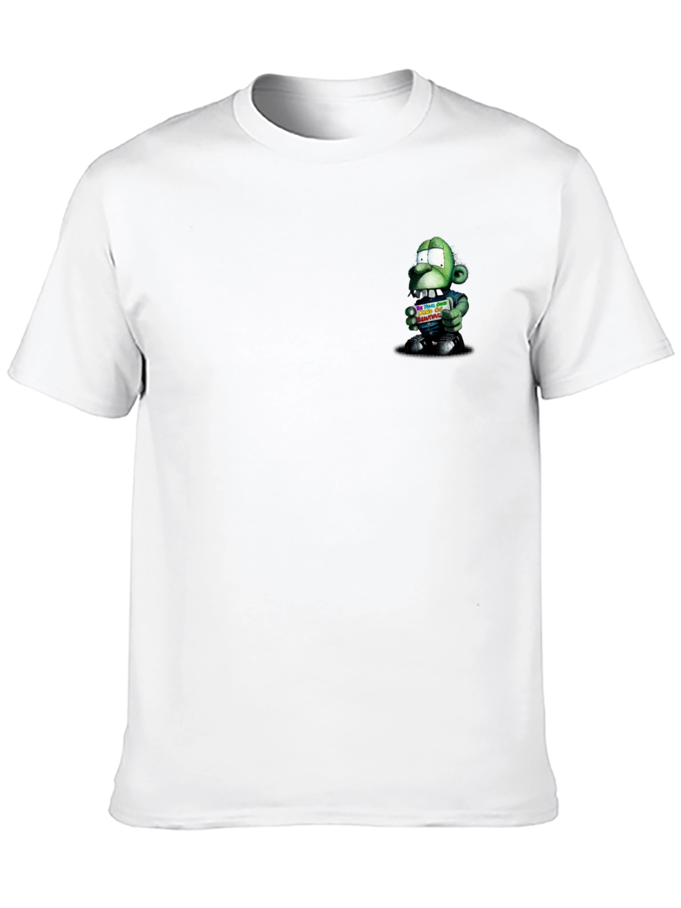 Zombie Cartoon Graphic Black T-Shirt