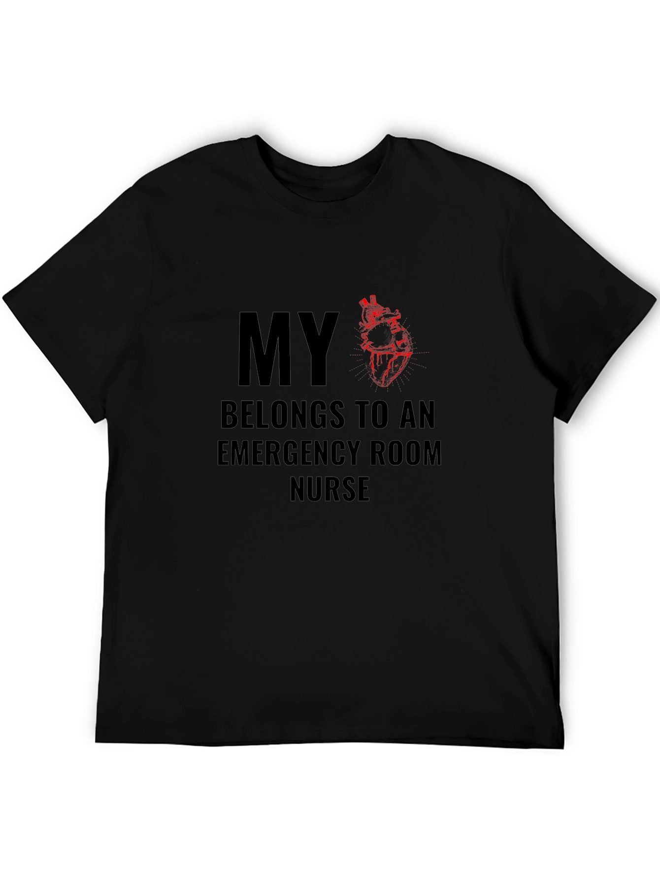 Emergency Room Nurse T-Shirt Heart Graphic